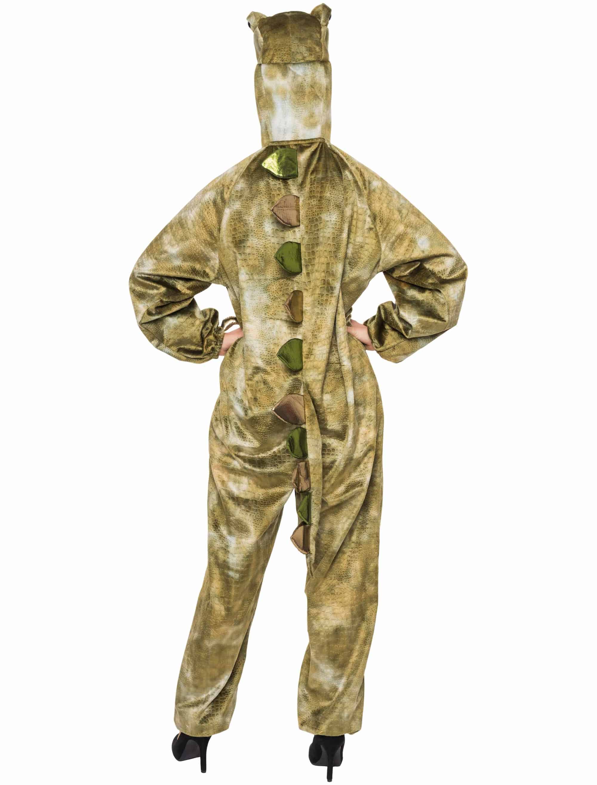 Overall T-Rex Plüsch Damen grün/braun 40/42