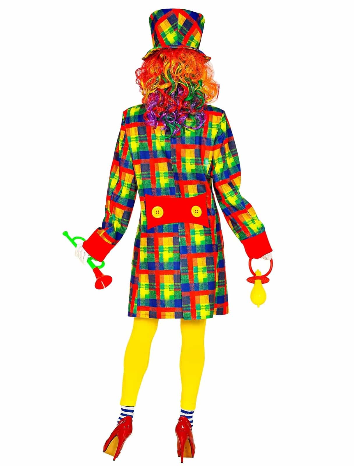 Mantel Clown mit Karos bunt M