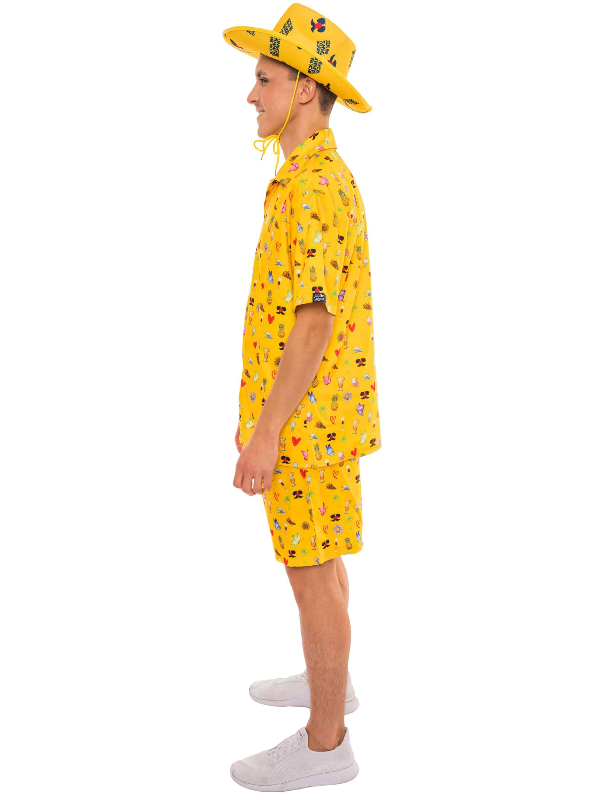 JIS Shirt & Hose Jeck im Sunnesching 2-tlg. Herren gelb S-M