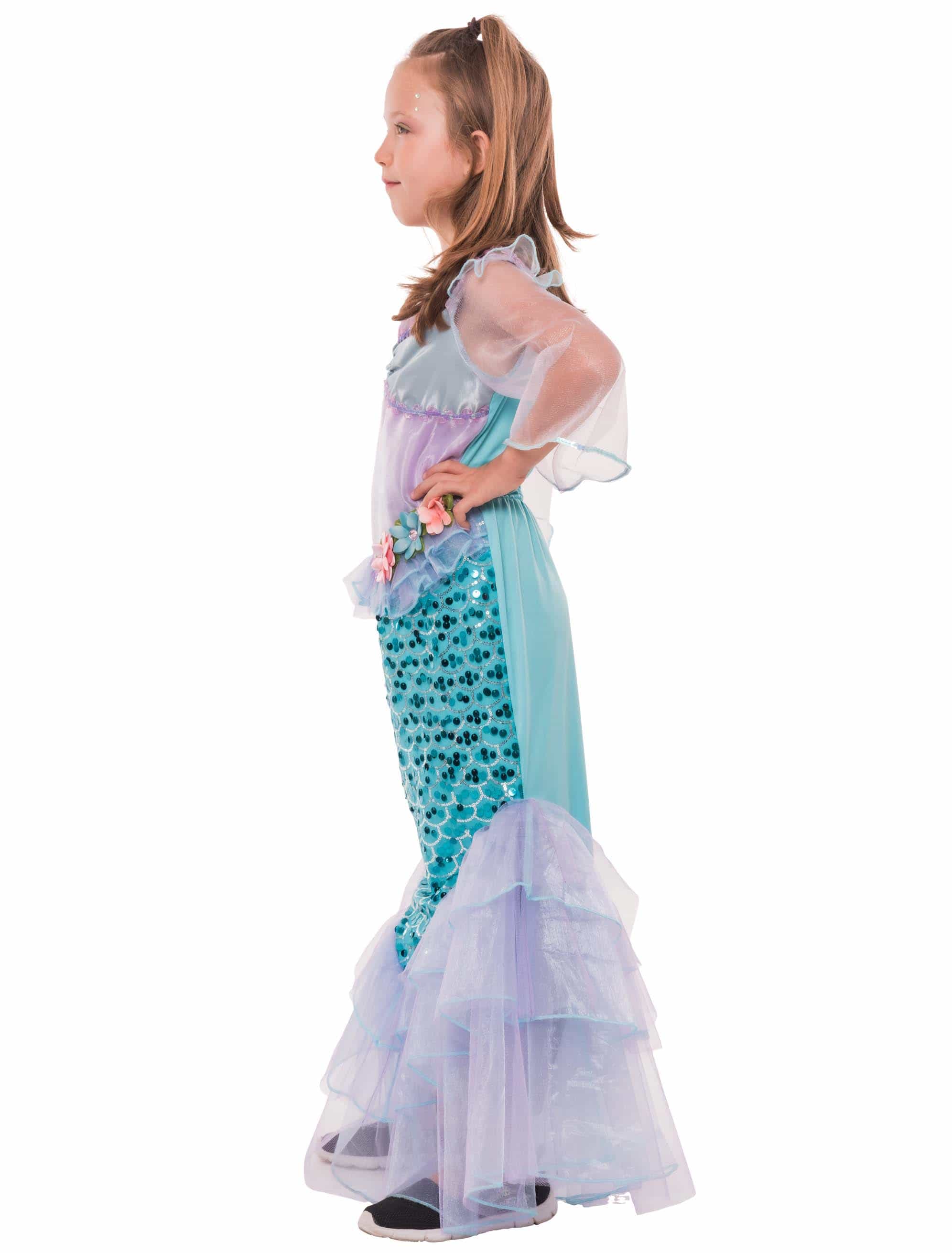 Kleid Meerjungfrau Kinder lila/blau 4-6 Jahre