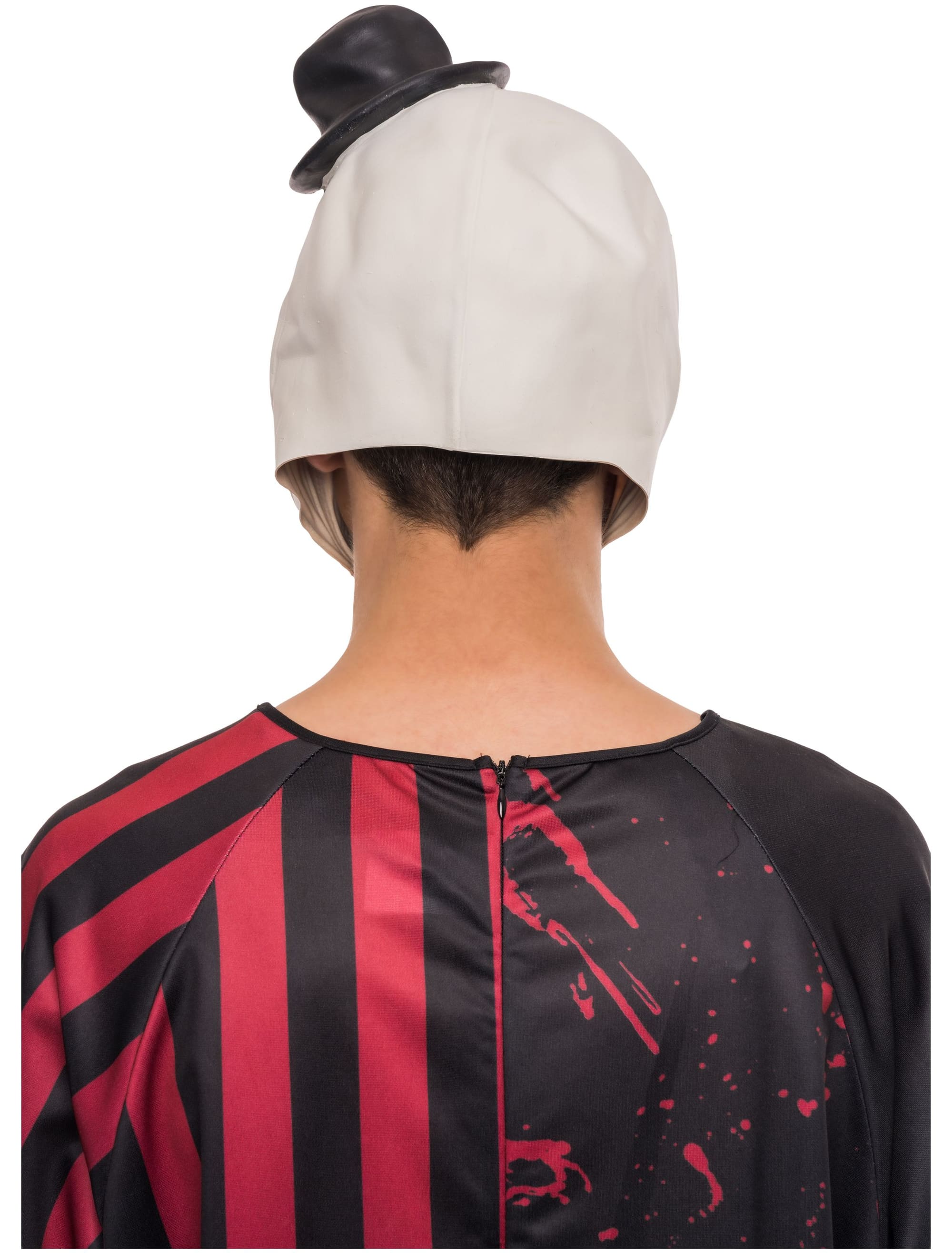 Latexmaske Terrifier schwarz/weiß