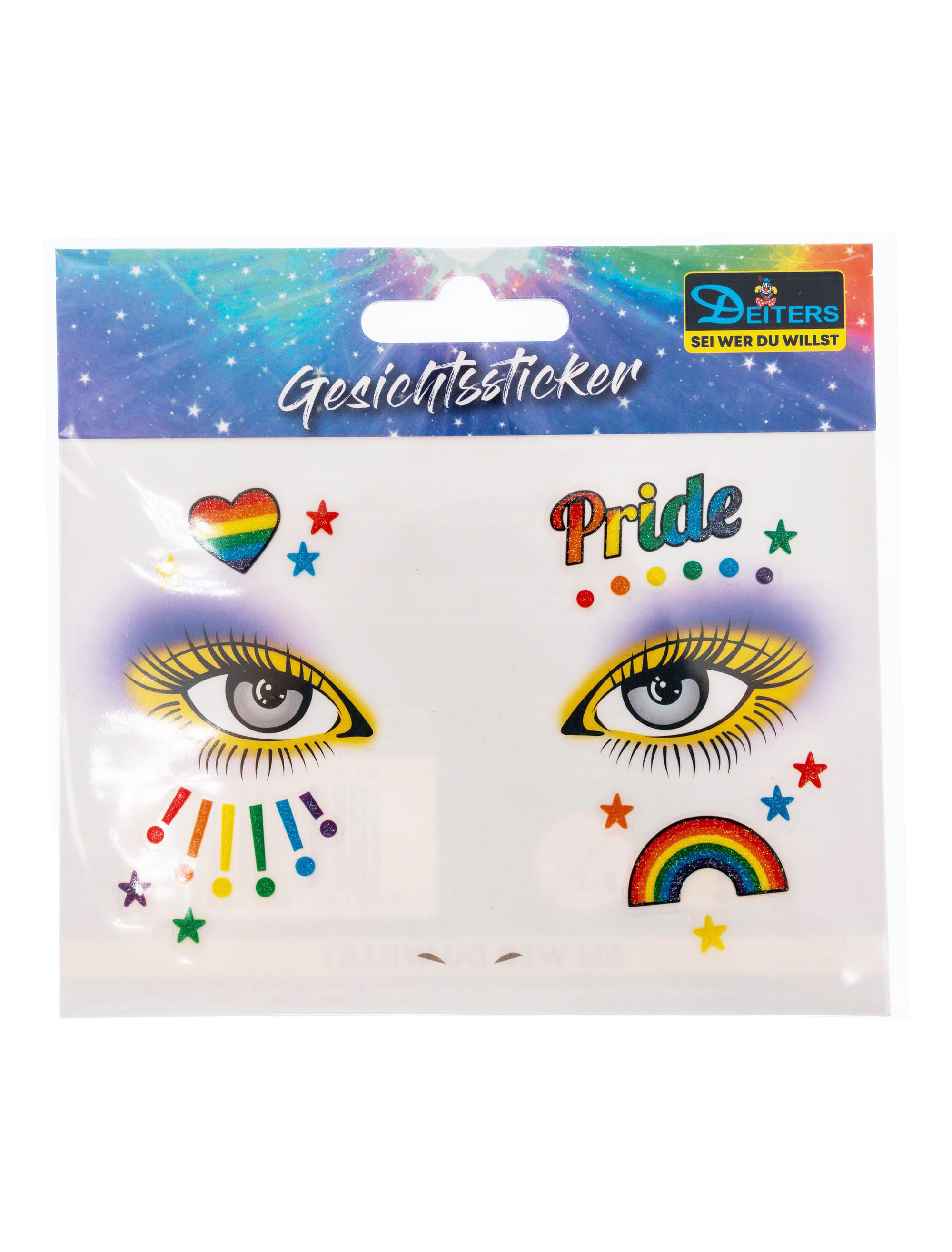 Gesichtssticker  Regenbogen rainbow