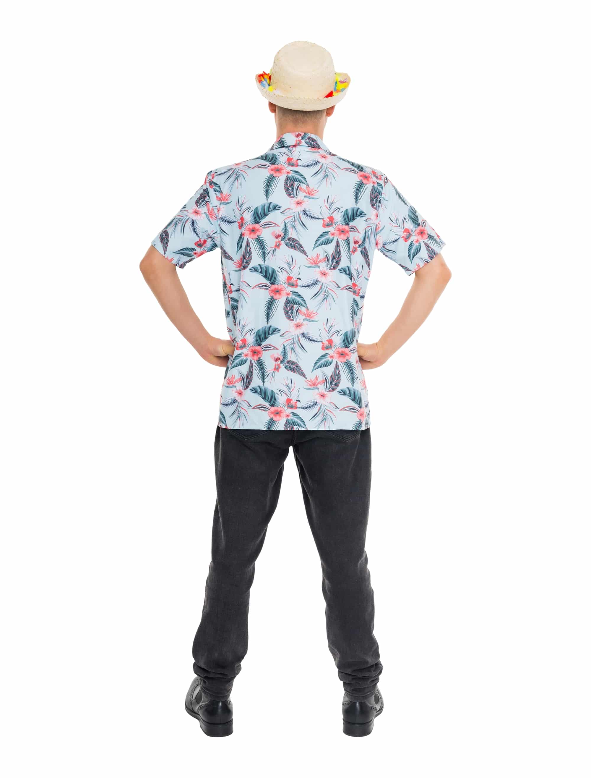 Hemd Hawaii Herren grün/orange S