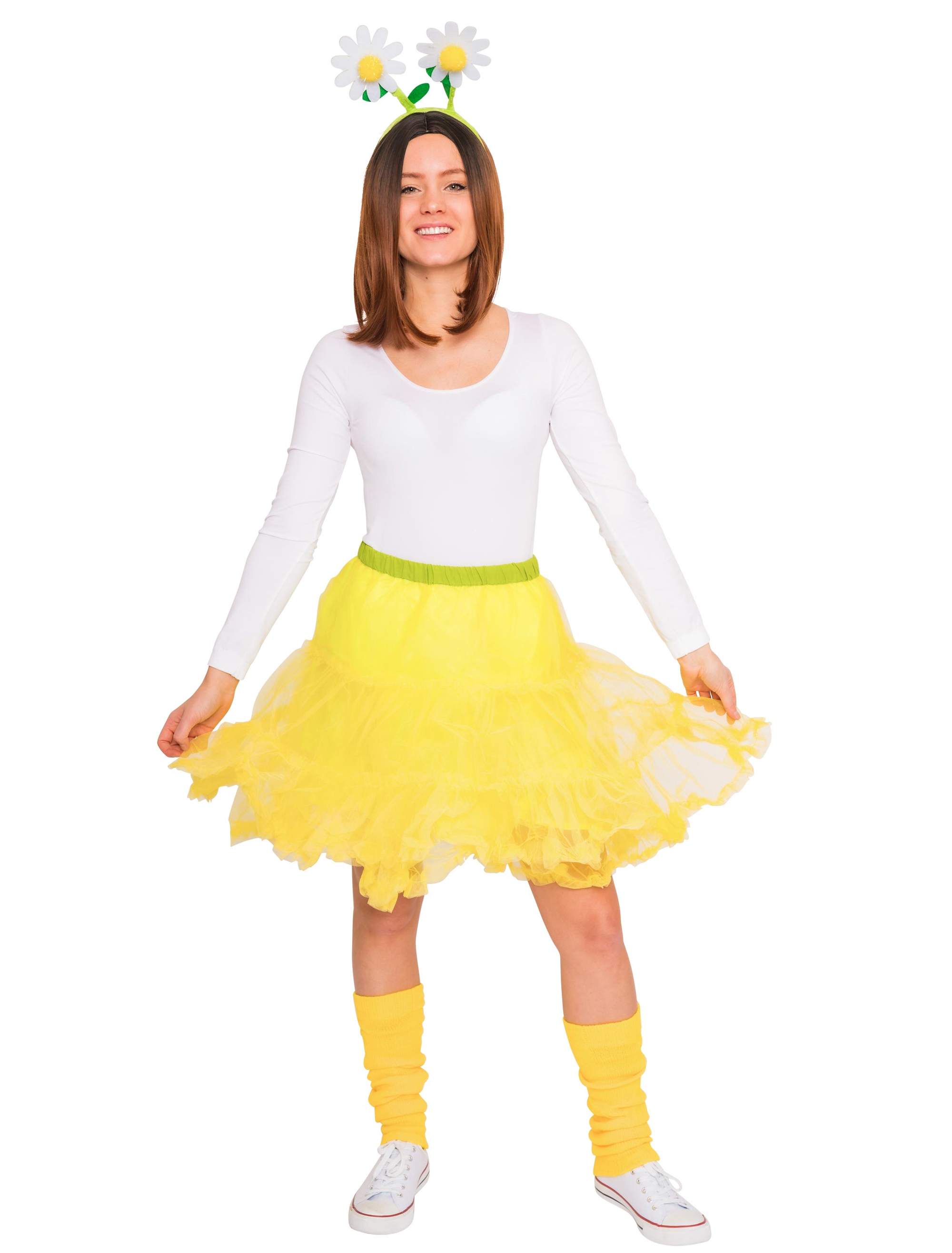 Petticoat 53cm Damen gelb/grün one size