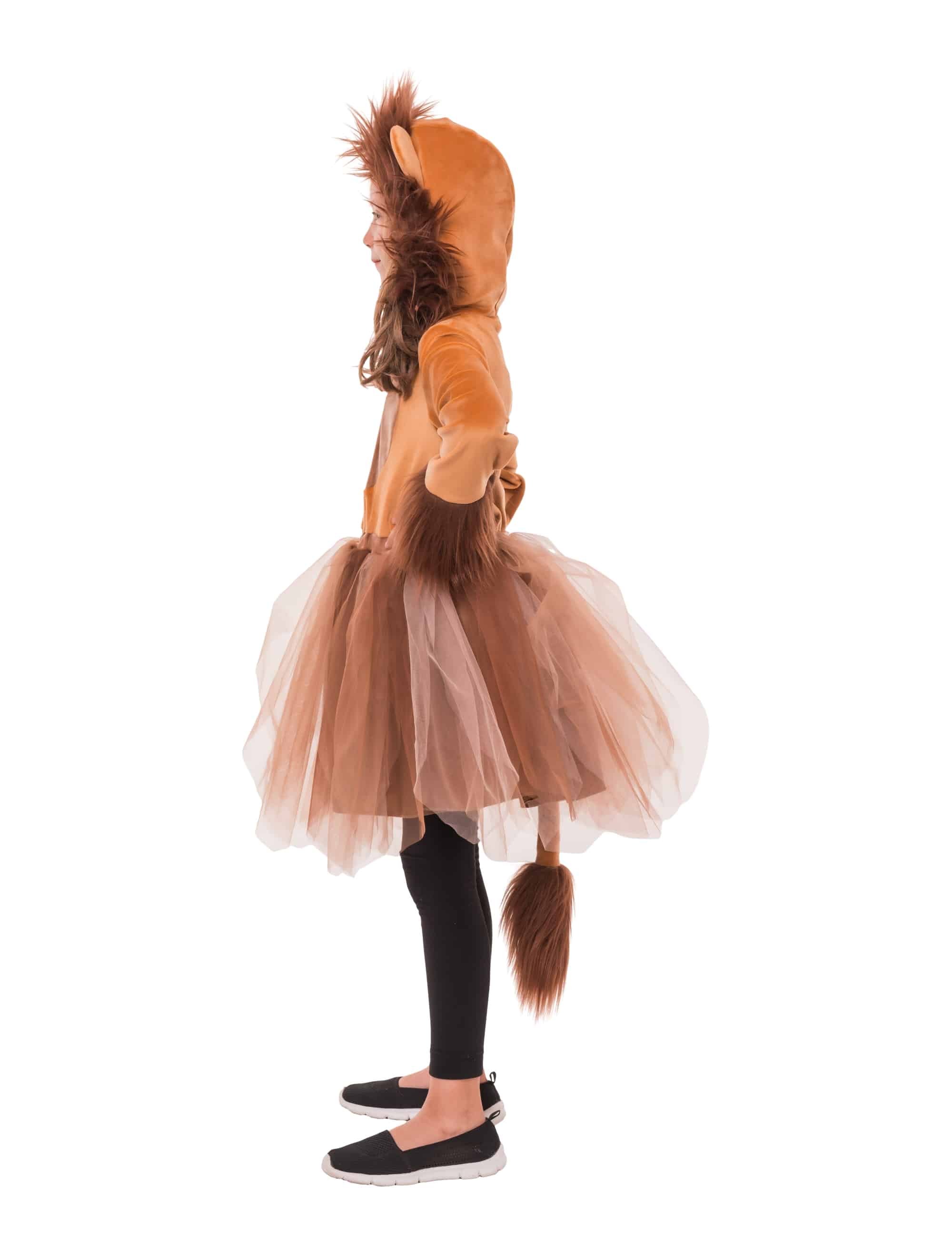 Kleid Löwe mit Kapuze Kinder braun 104