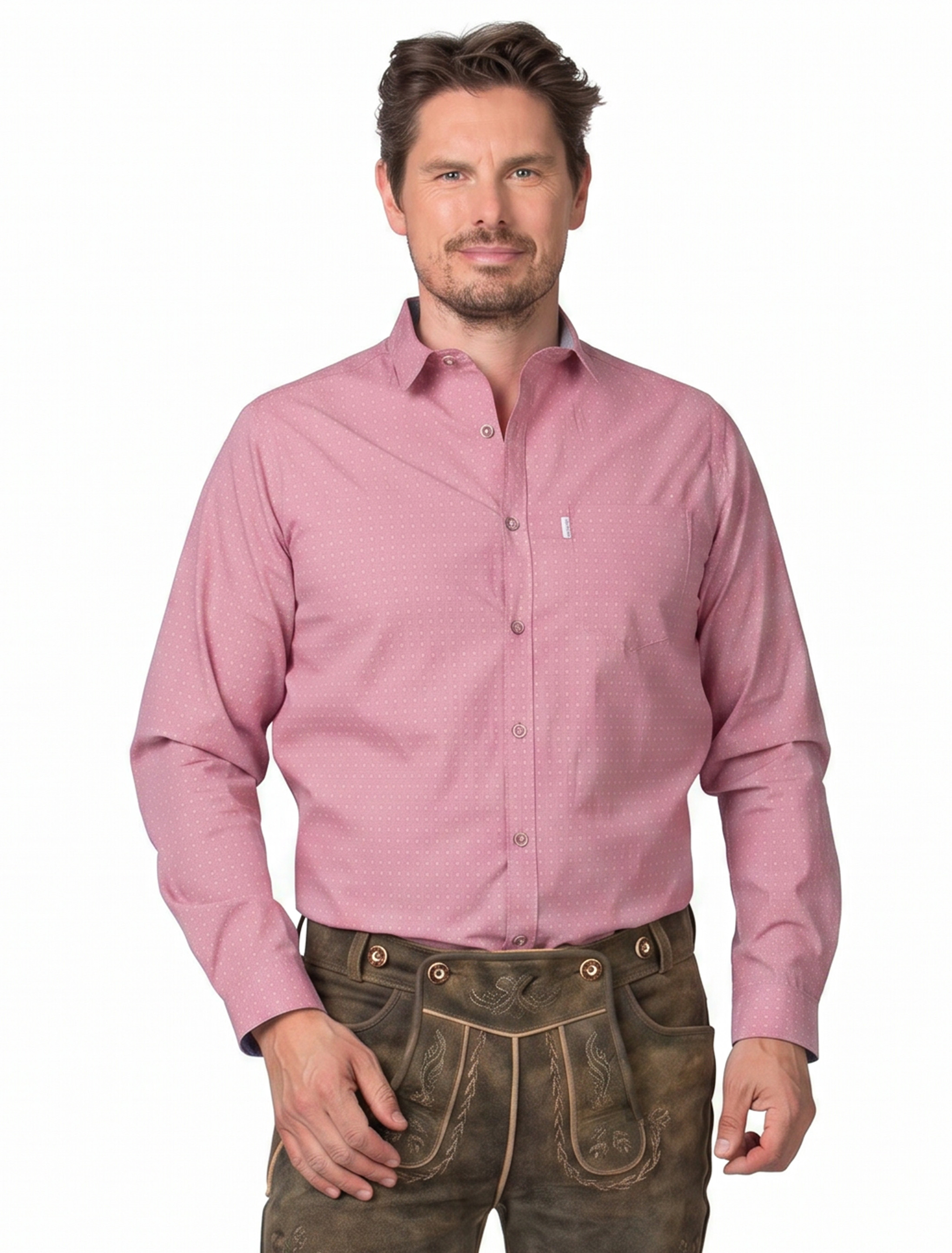 Trachtenhemd Herren rot S