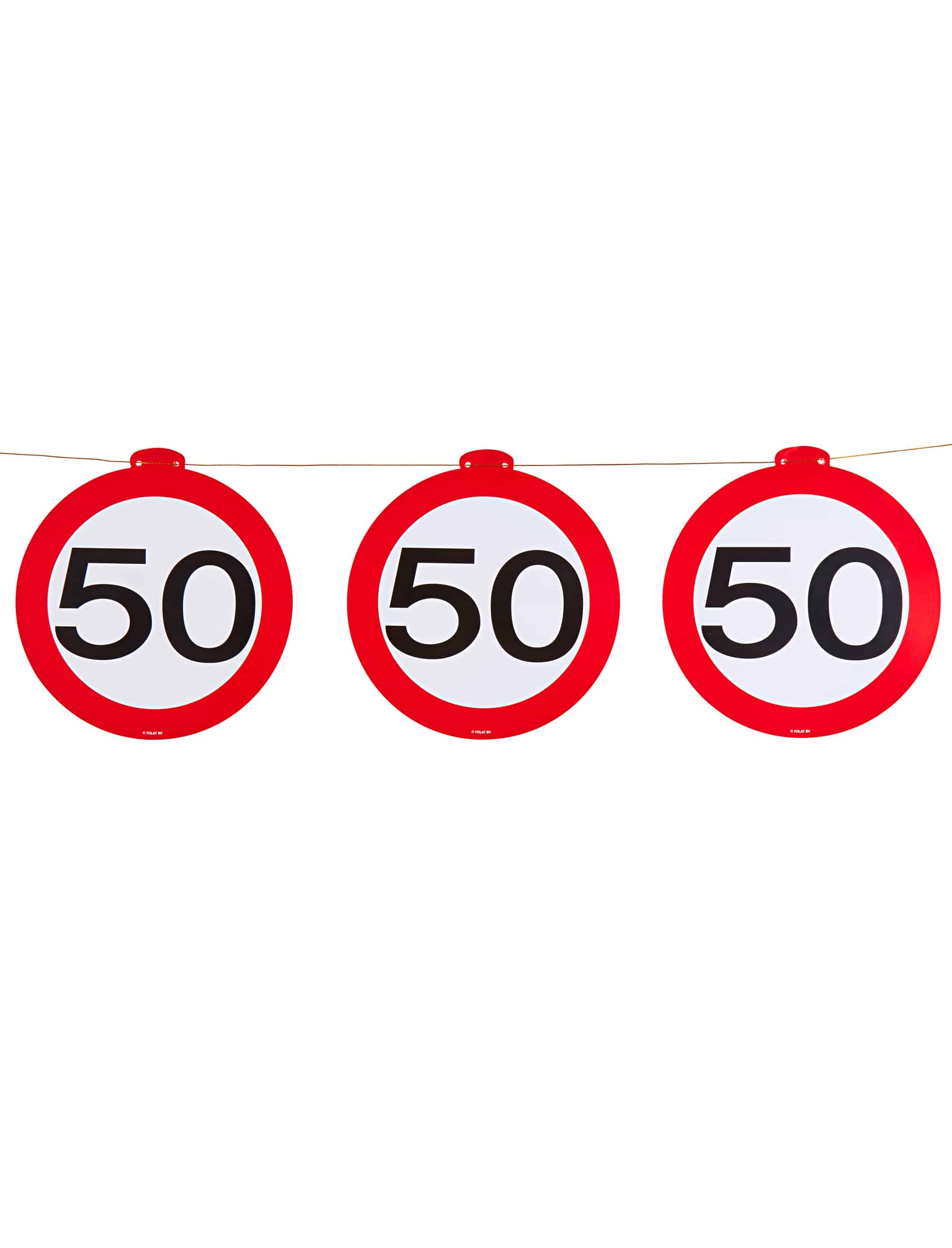 Girlande Verkehrsschild 50