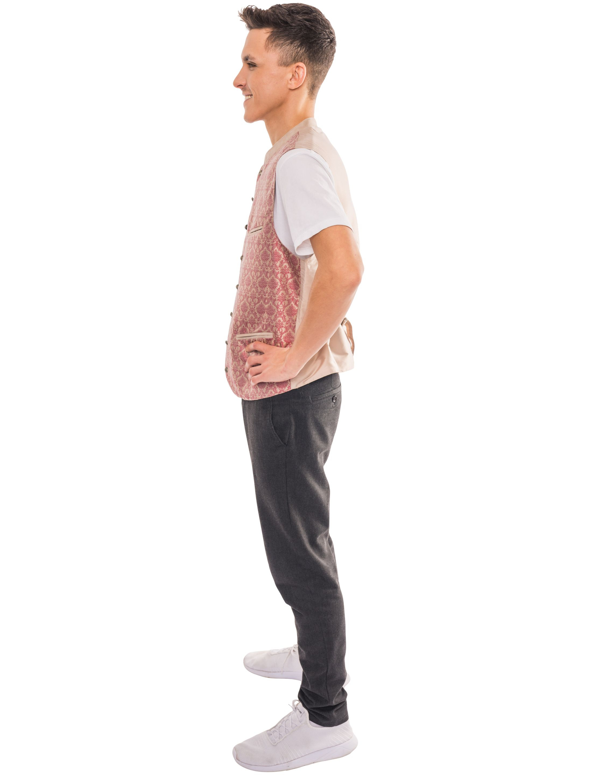 Trachtenweste Silvestro Herren rosa 46