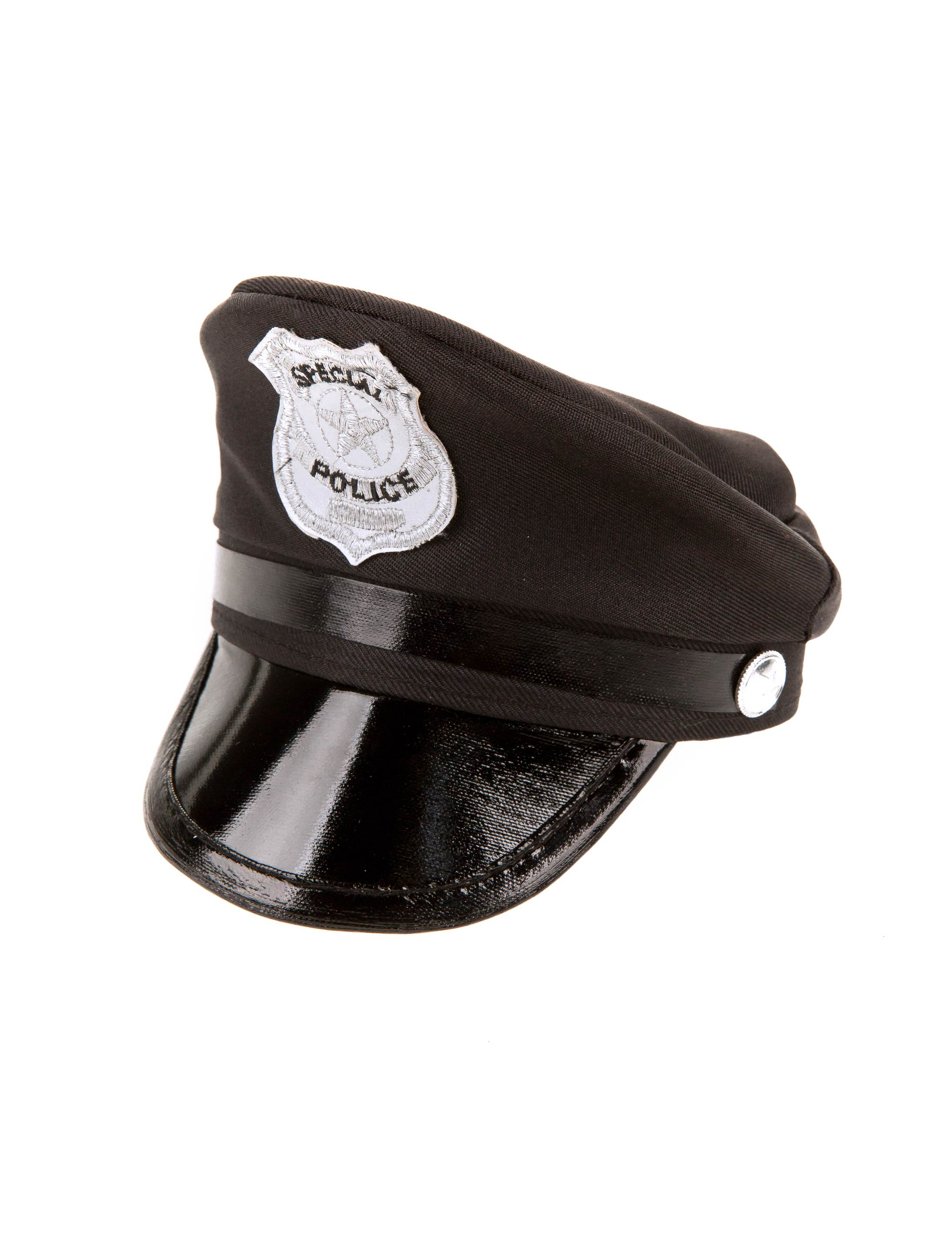 Mini Polizeimütze Amerika schwarz