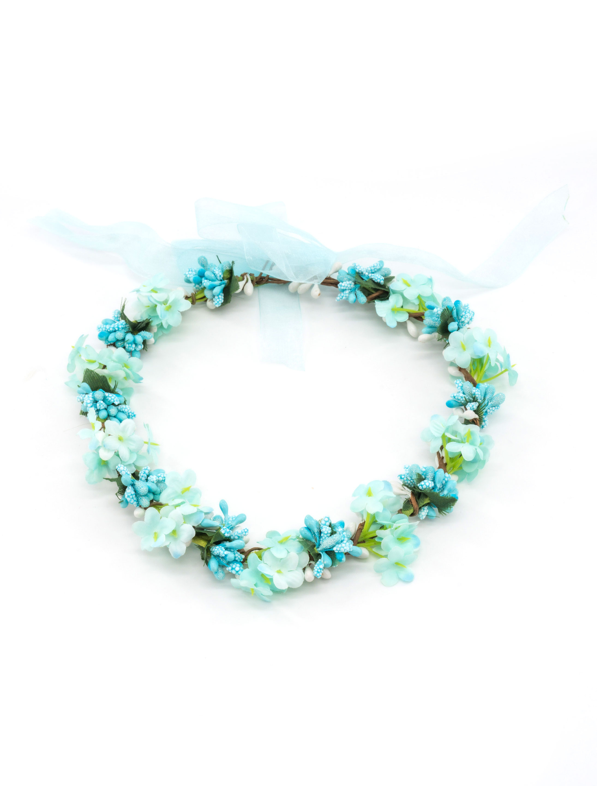 Blumenhaarkranz blau