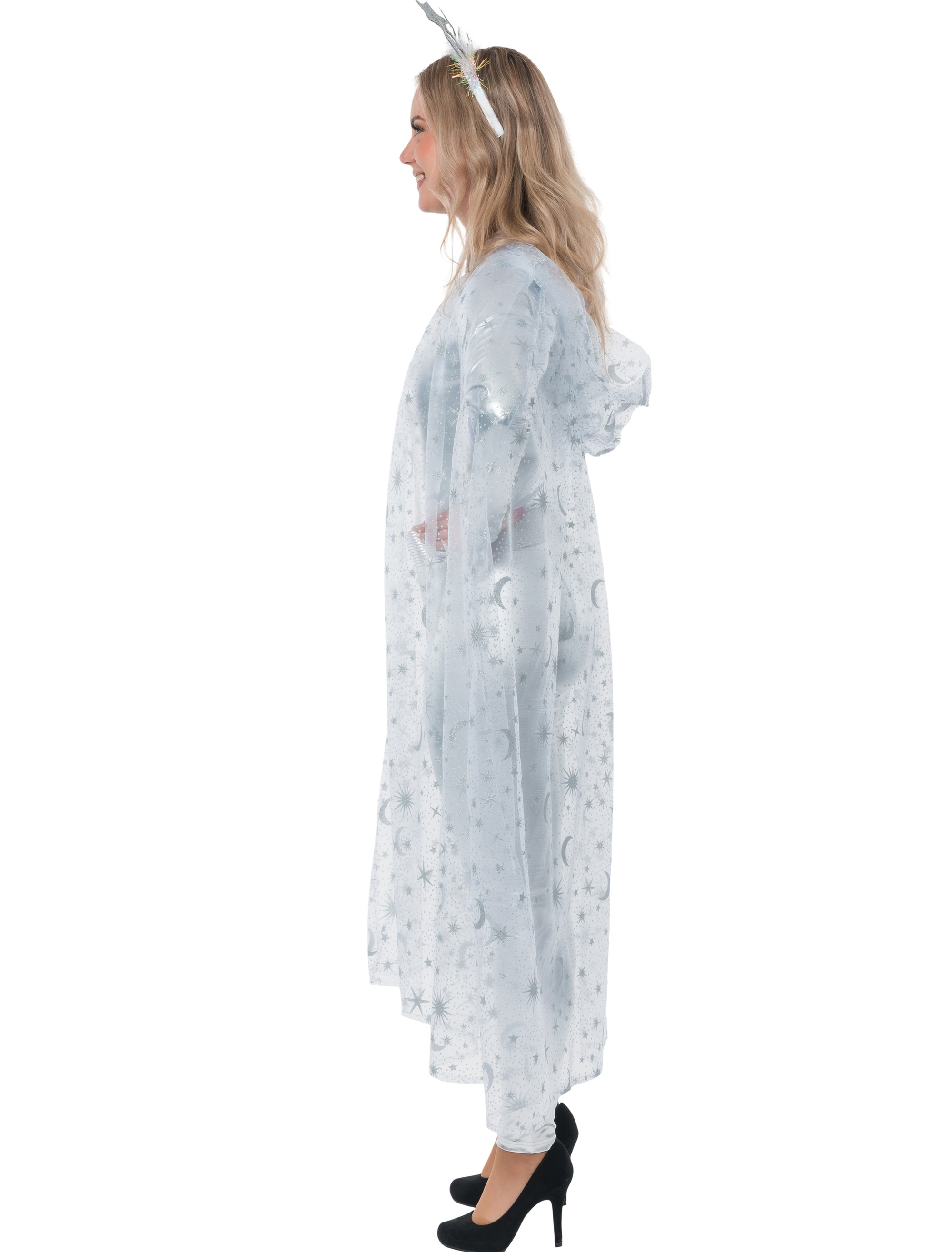 Cape Galaxy mit Kapuze Damen transparent one size