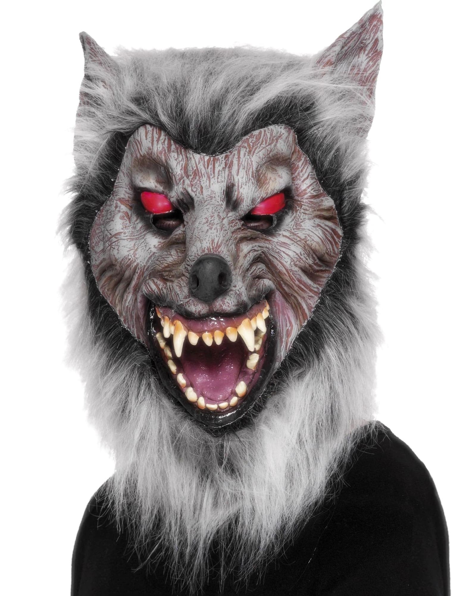 Maske Wolf grau