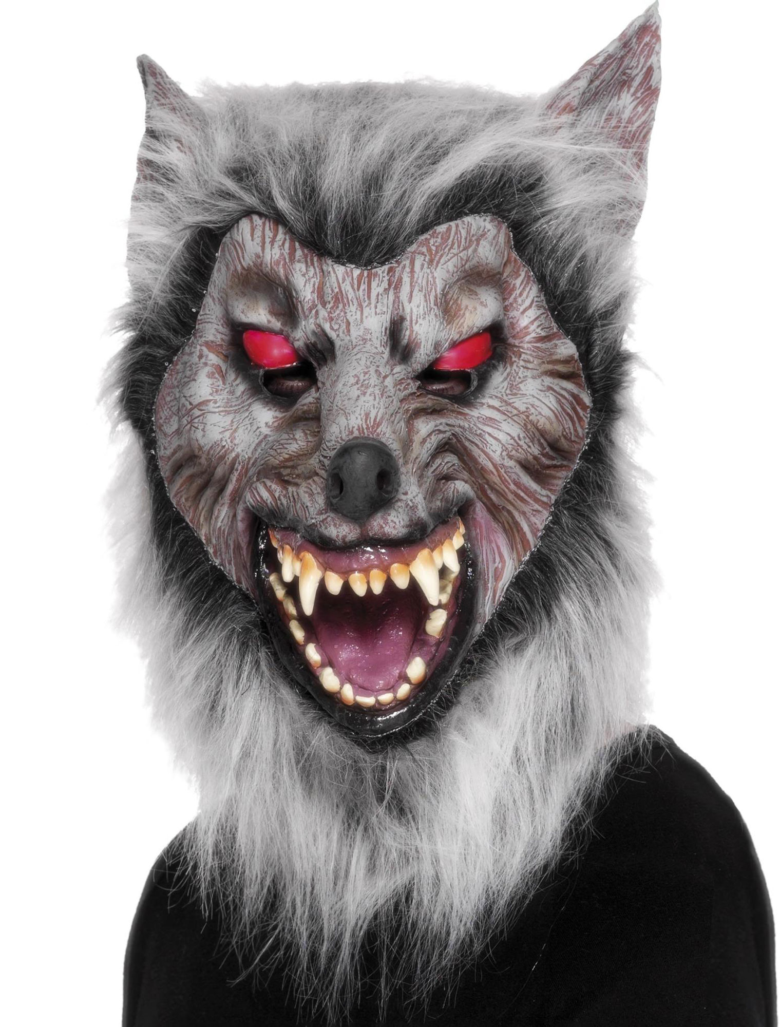 Maske Wolf grau