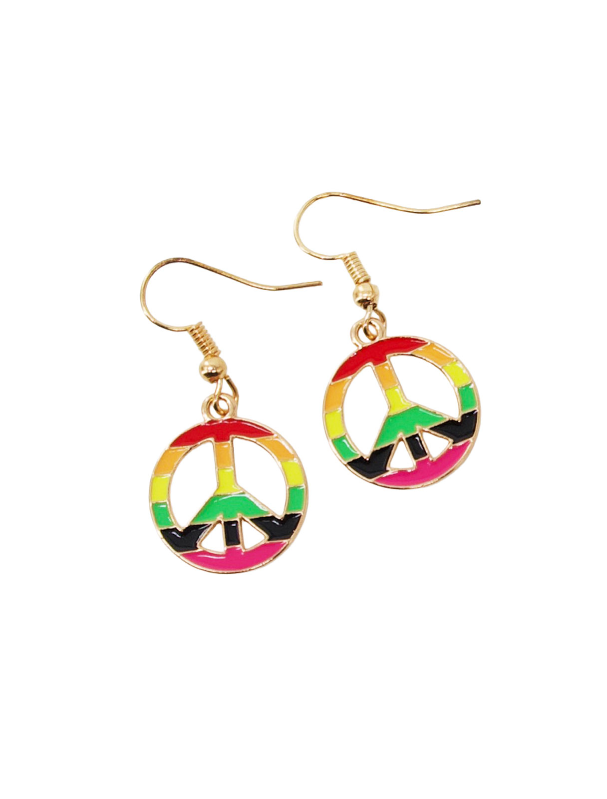 Ohrringe Peace bunt