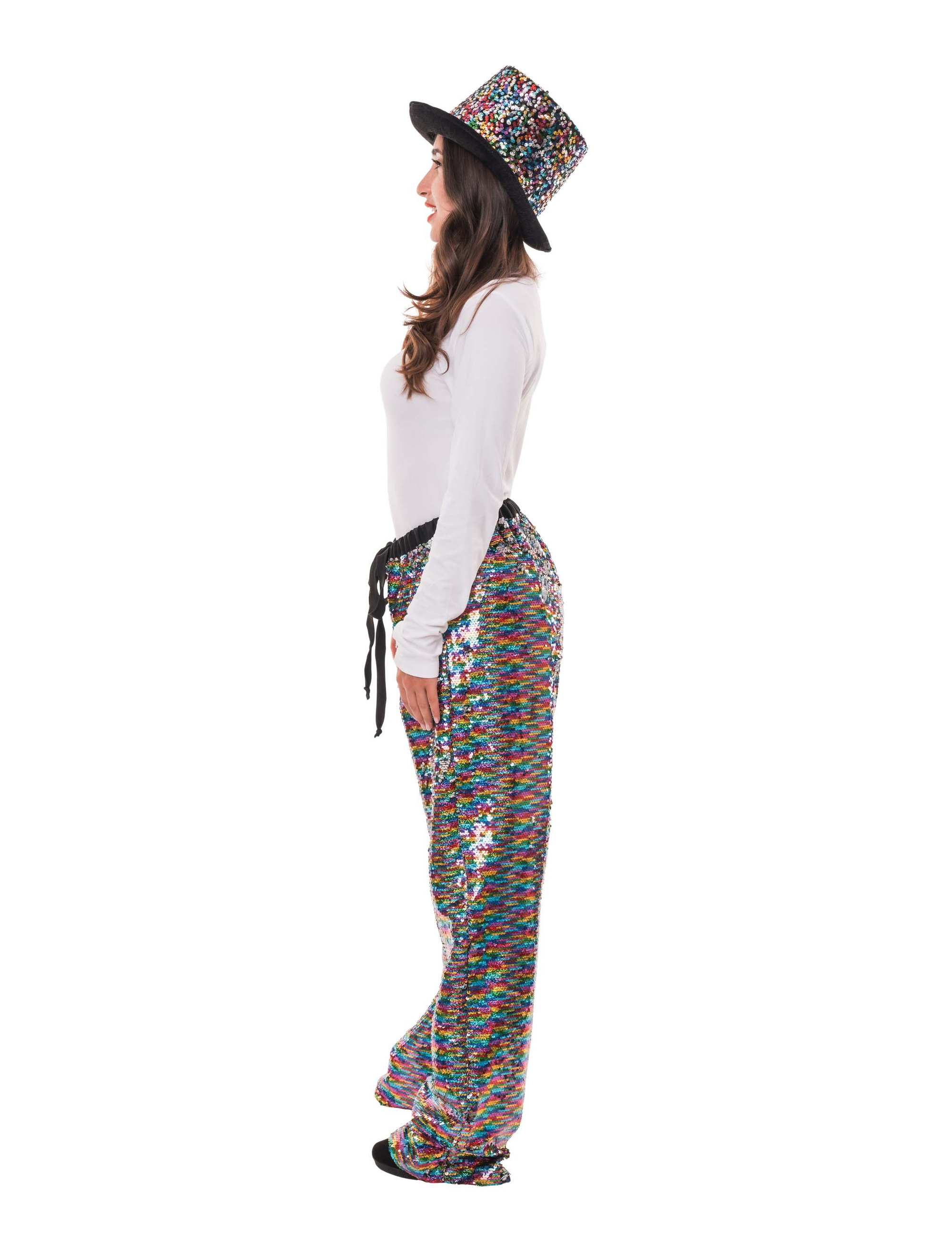Hose Pailletten bunt S/M