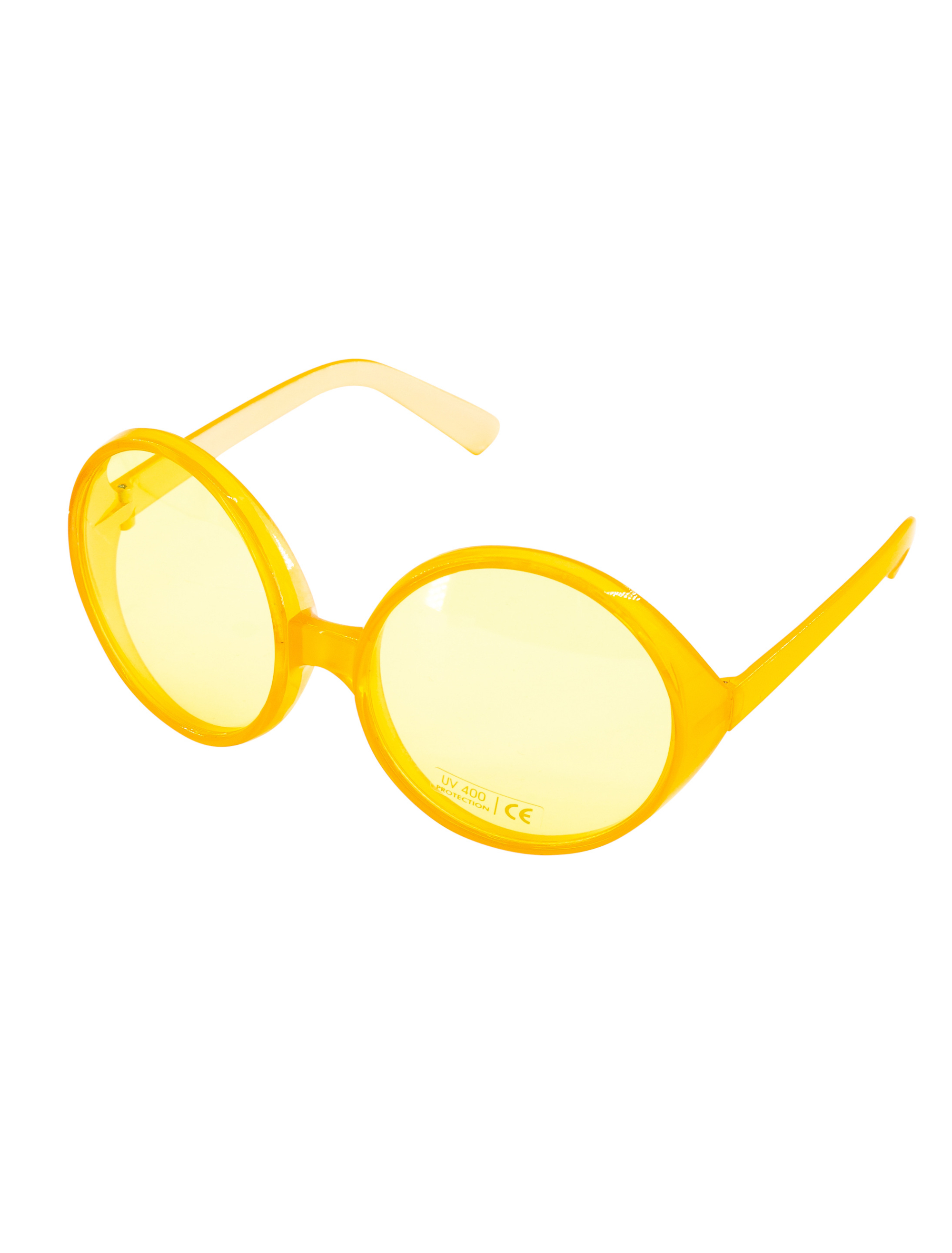Brille große runde Gläser gelb