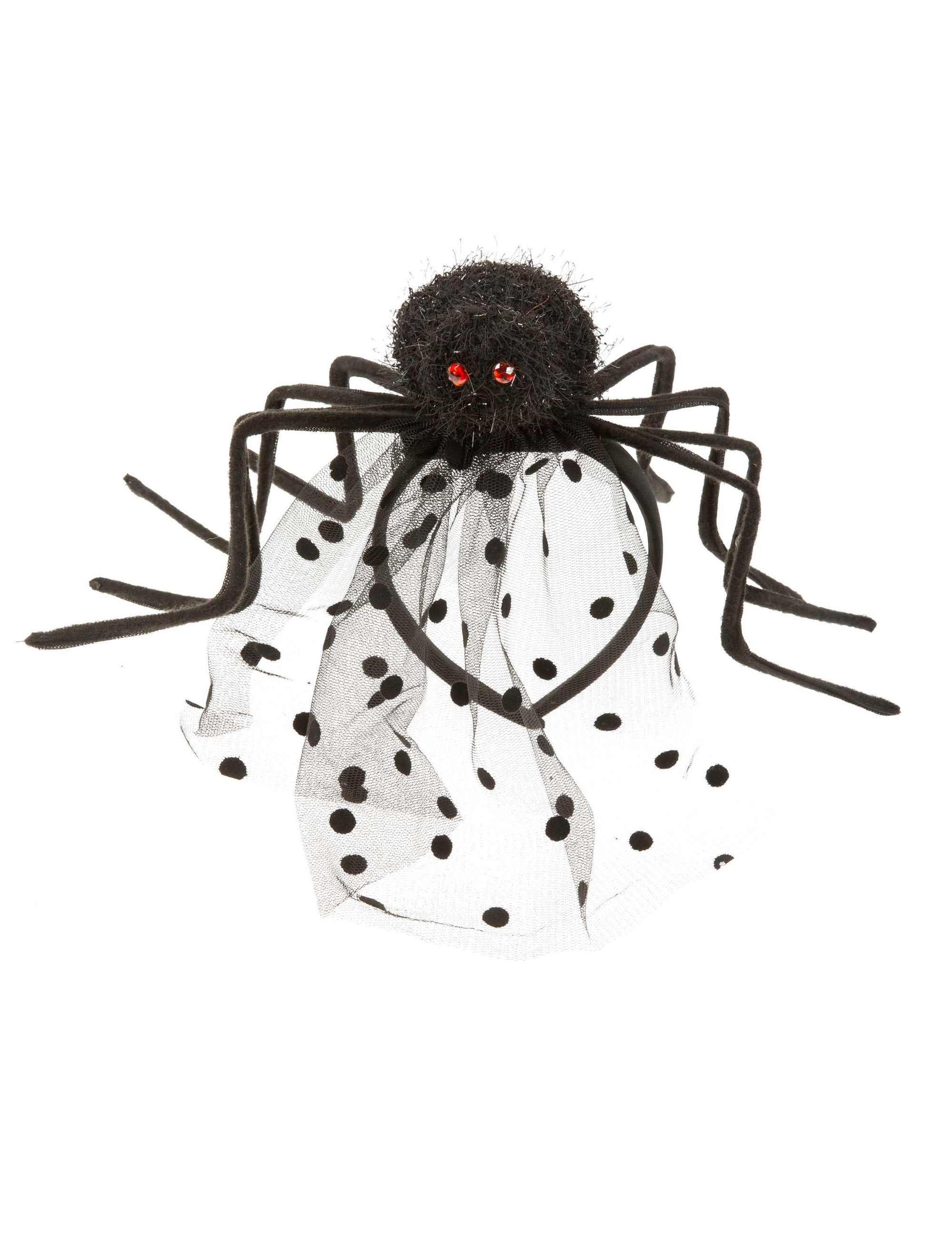 Haarreif mit Spinne und Schleier