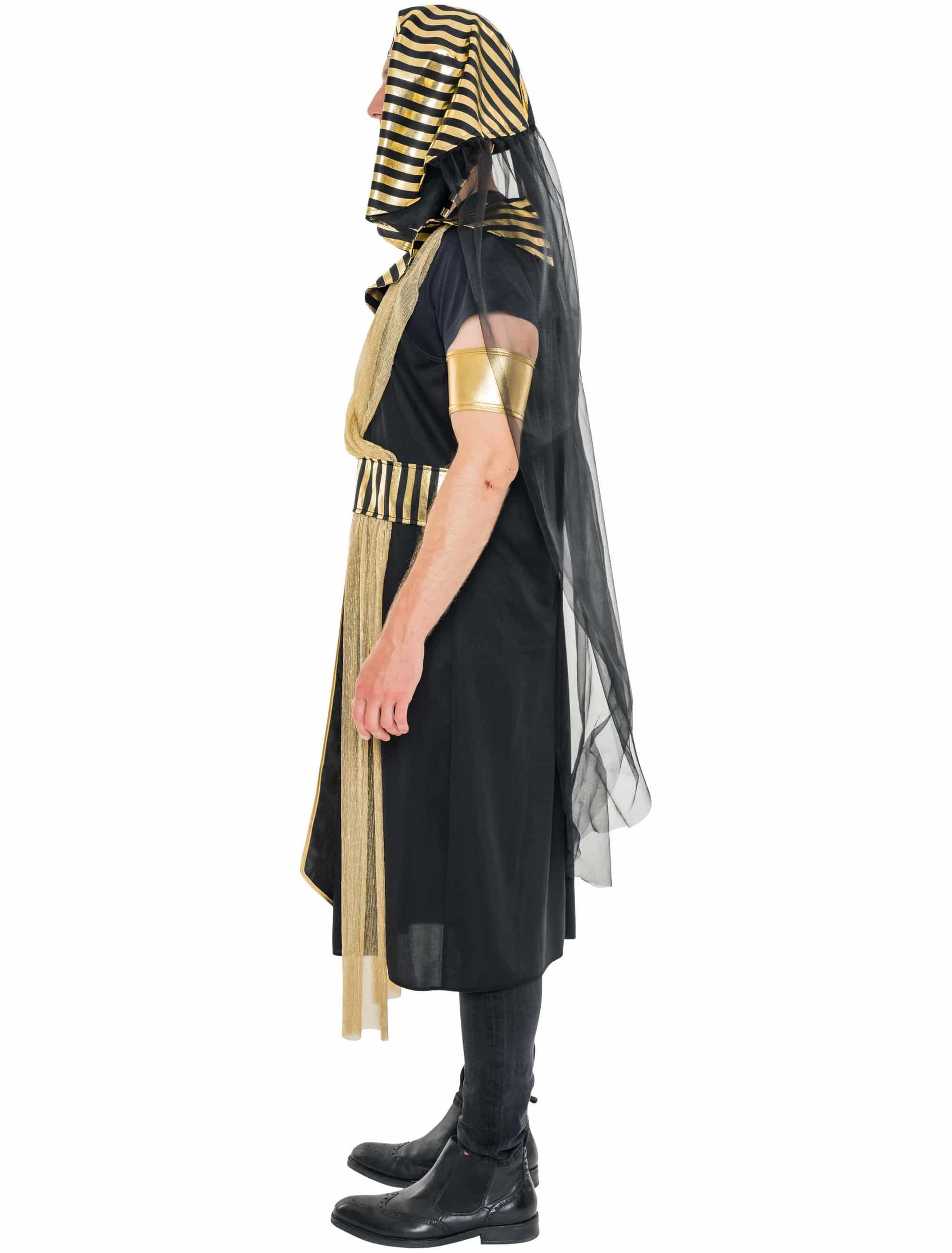 Kostüm Pharao 3-tlg. Herren schwarz/gold S/M