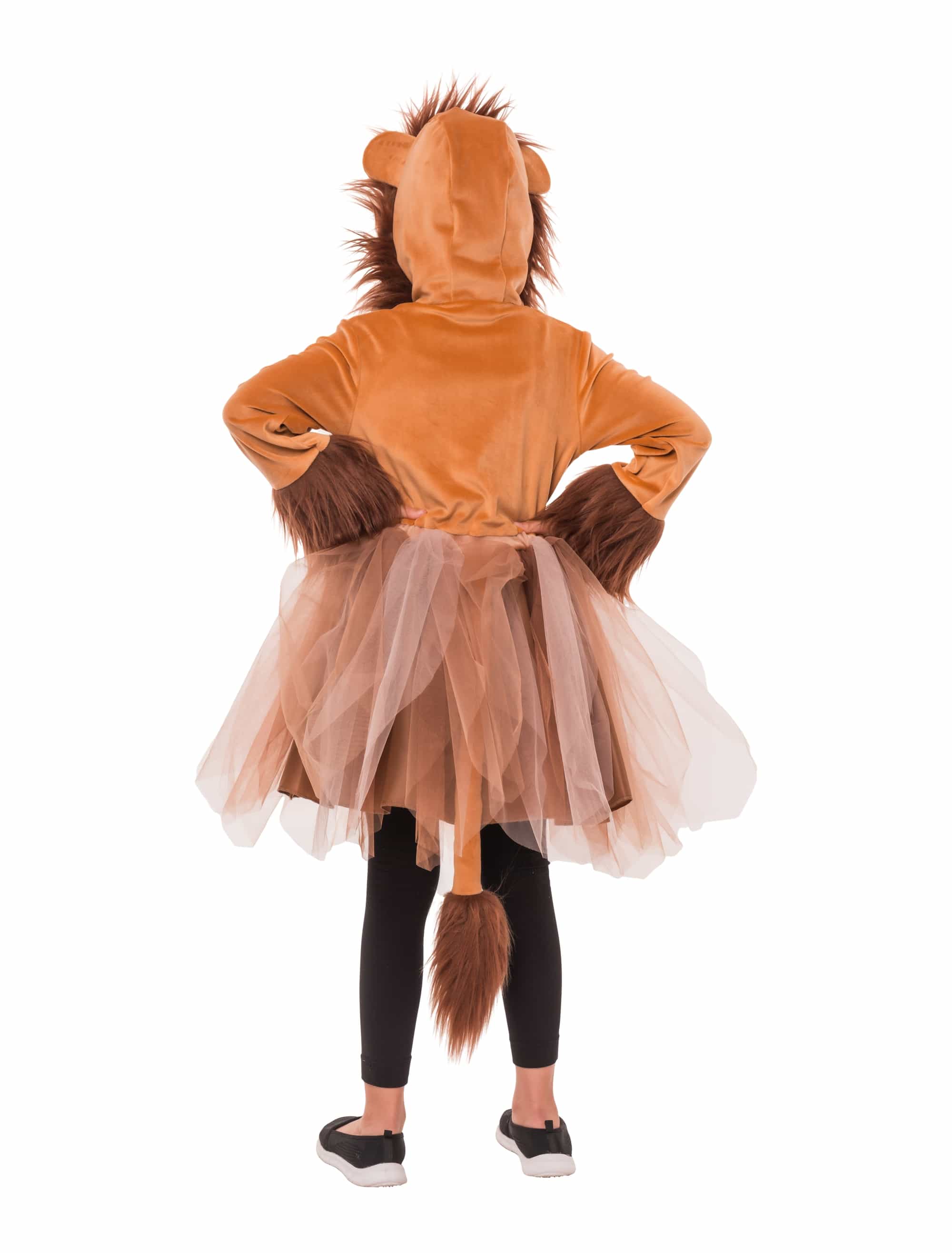 Kleid Löwe mit Kapuze Kinder braun 104