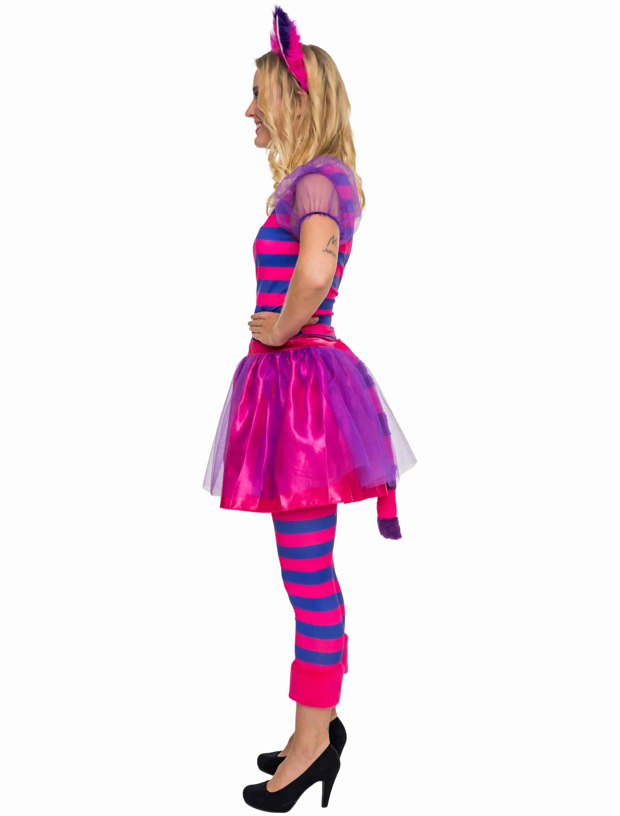 Kostüm lachende Katze Damen lila/pink S/M