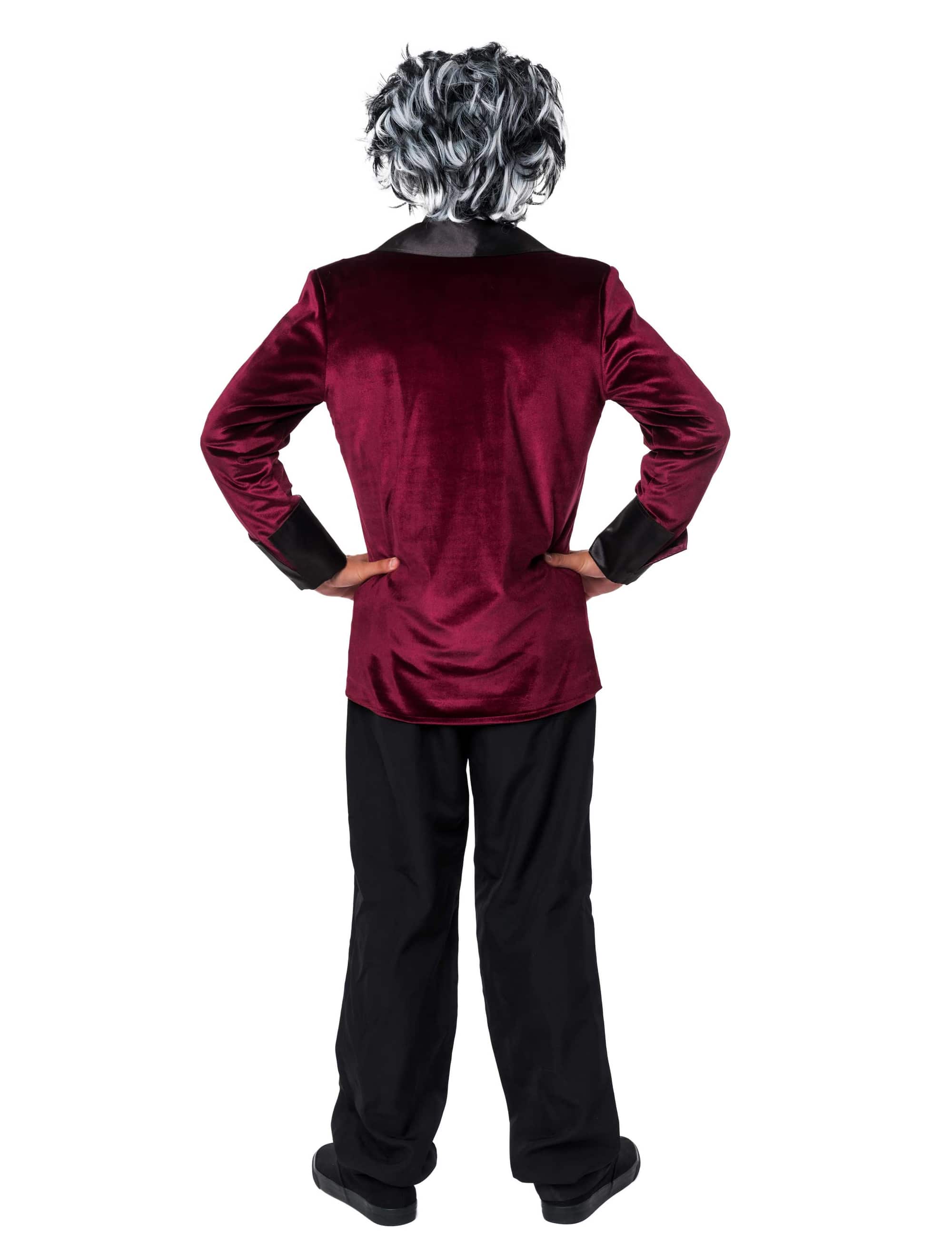 Jackett Samt Herren bordeaux S