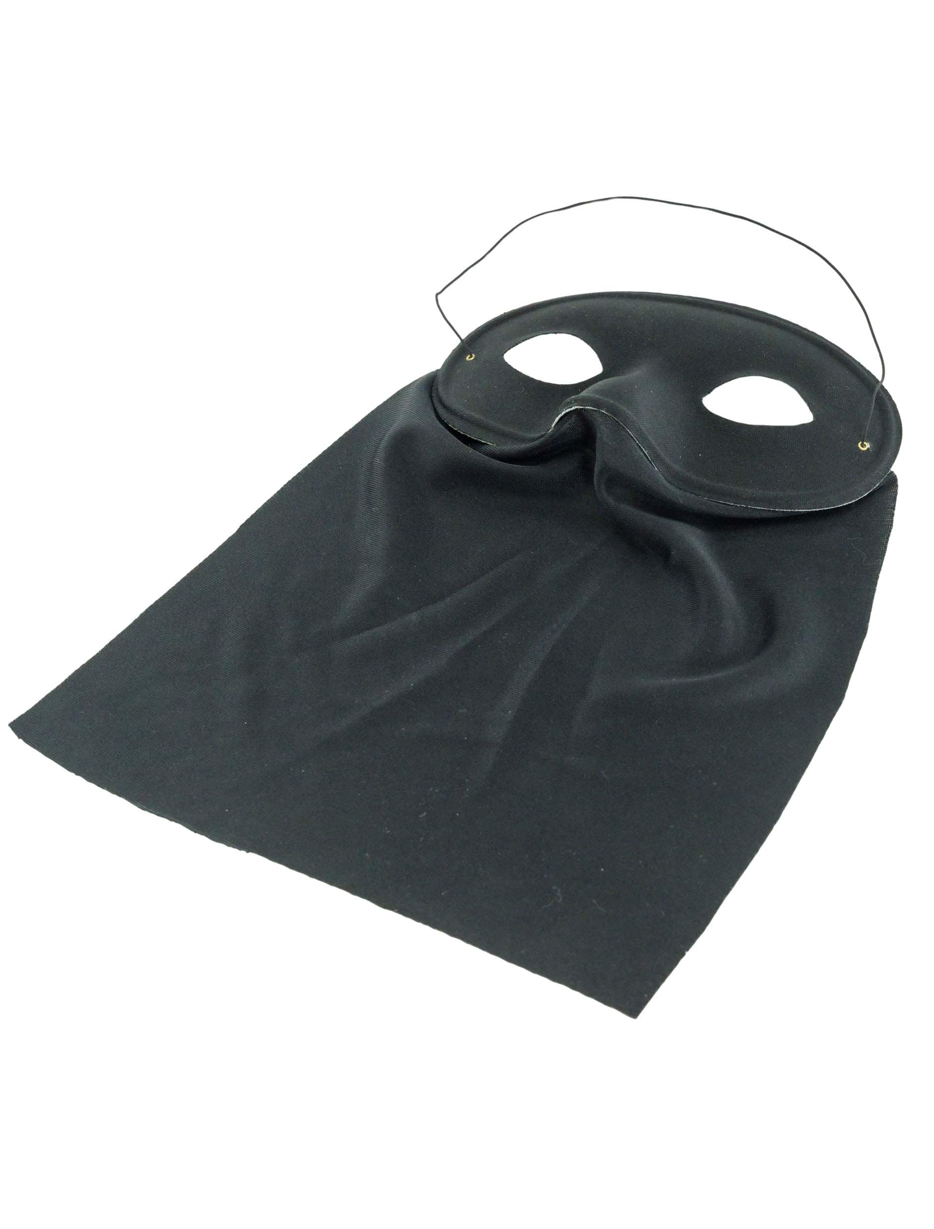 Augenmaske mit Schleier schwarz