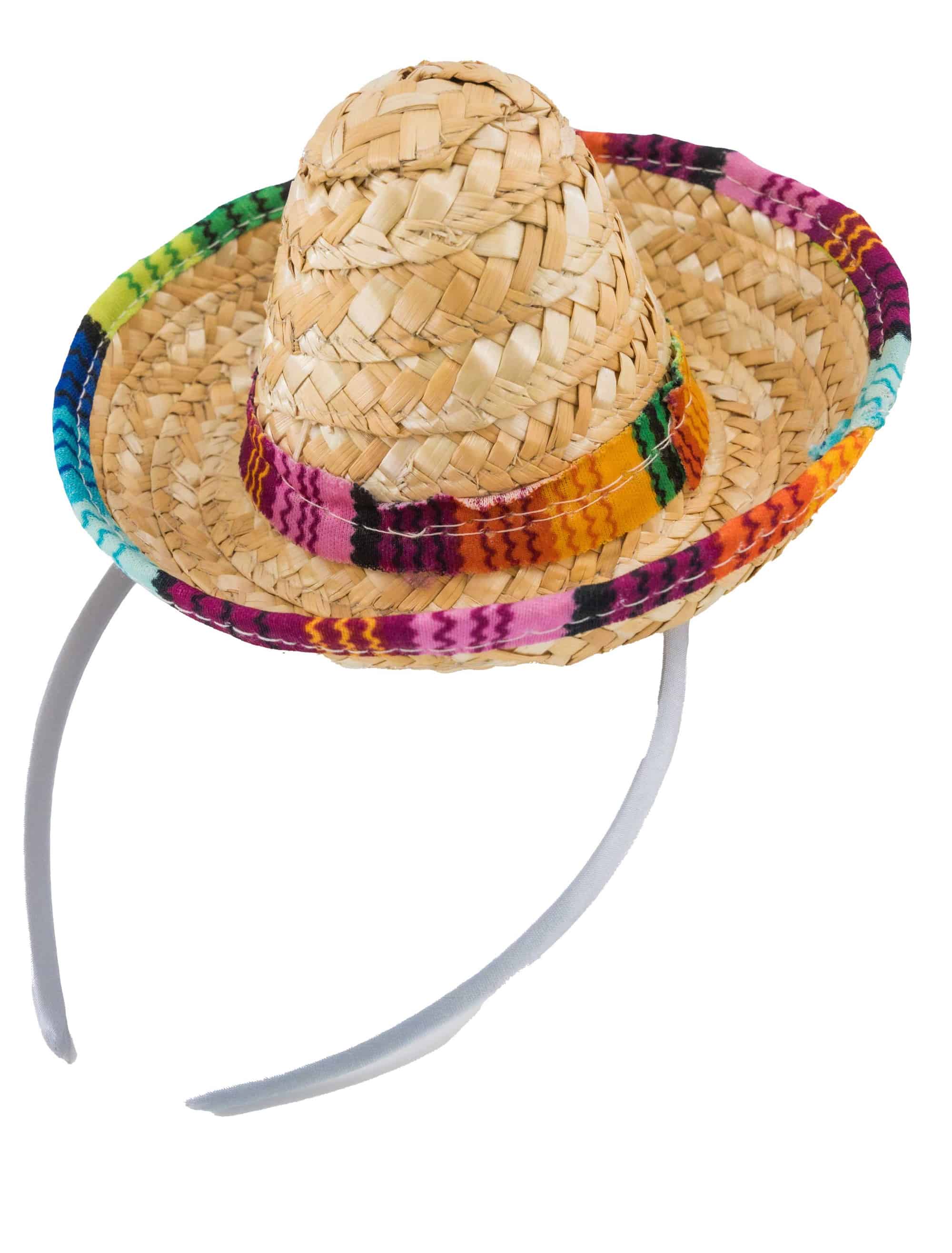 Haarreif Mini Sombrero bunt