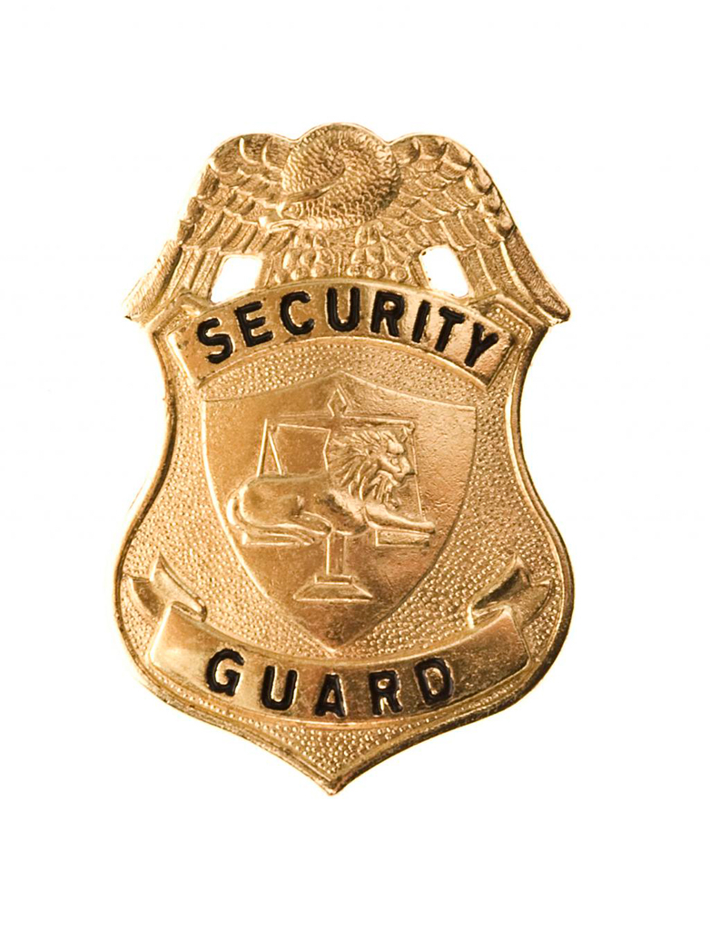 Abzeichen Security Guard gold