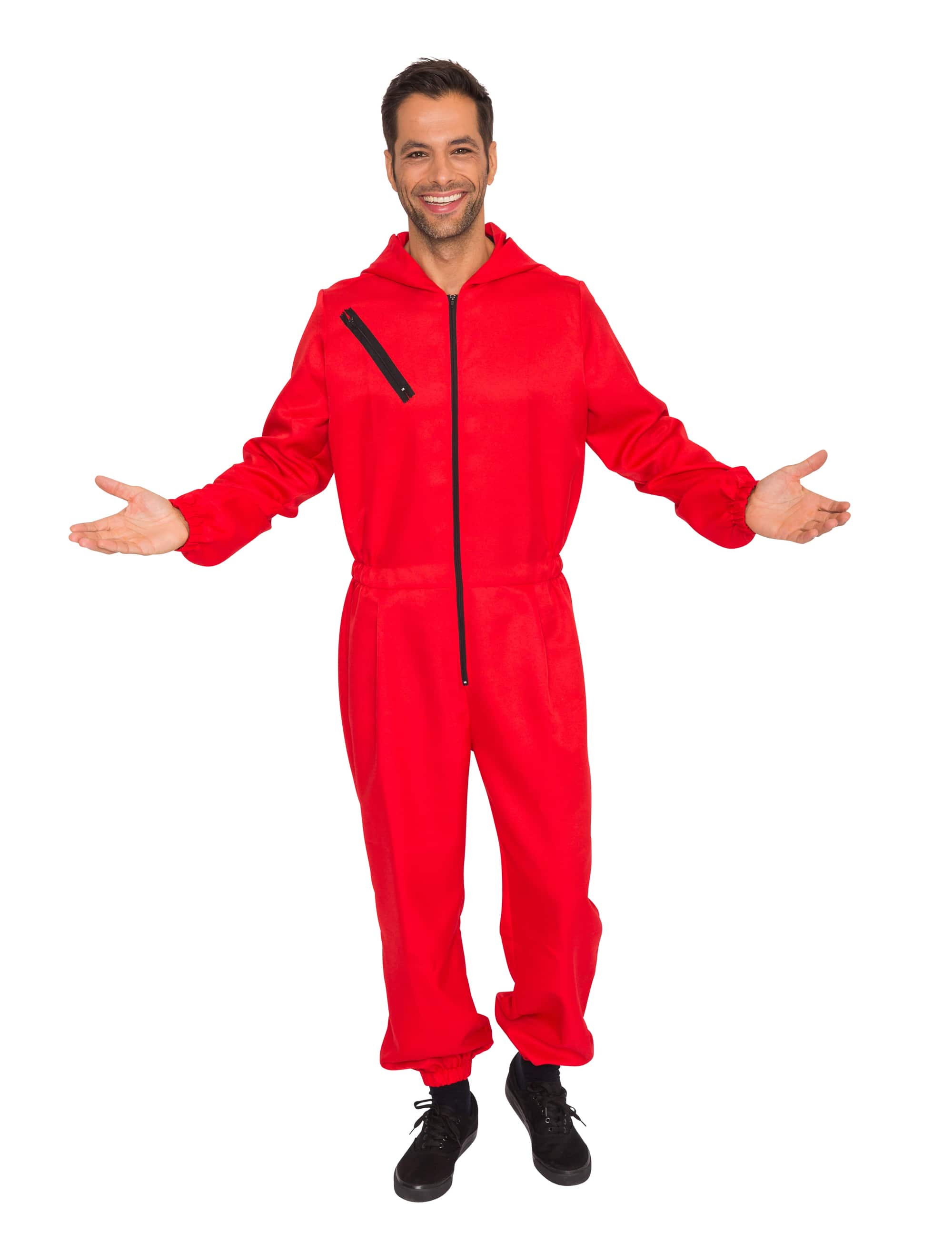 Overall mit Kapuze Unisex rot S/M