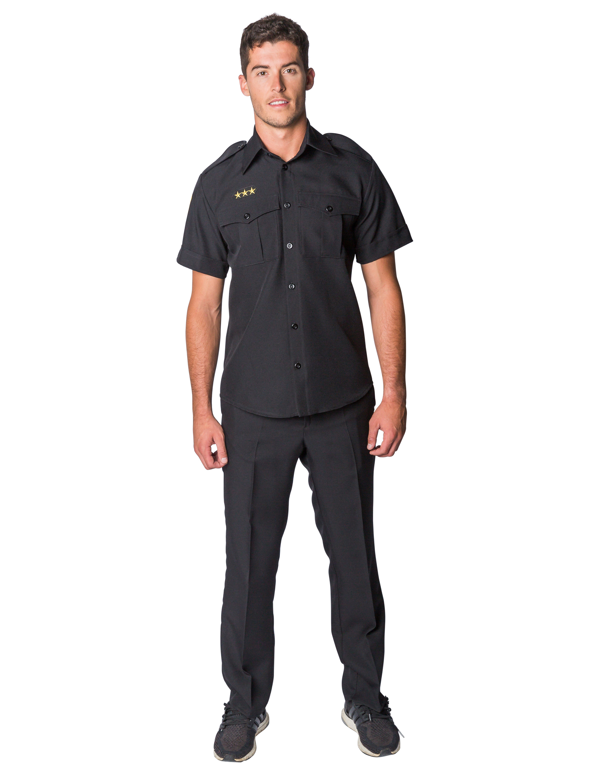 Polizist Amerika Herren 2-tlg. schwarz 2XL