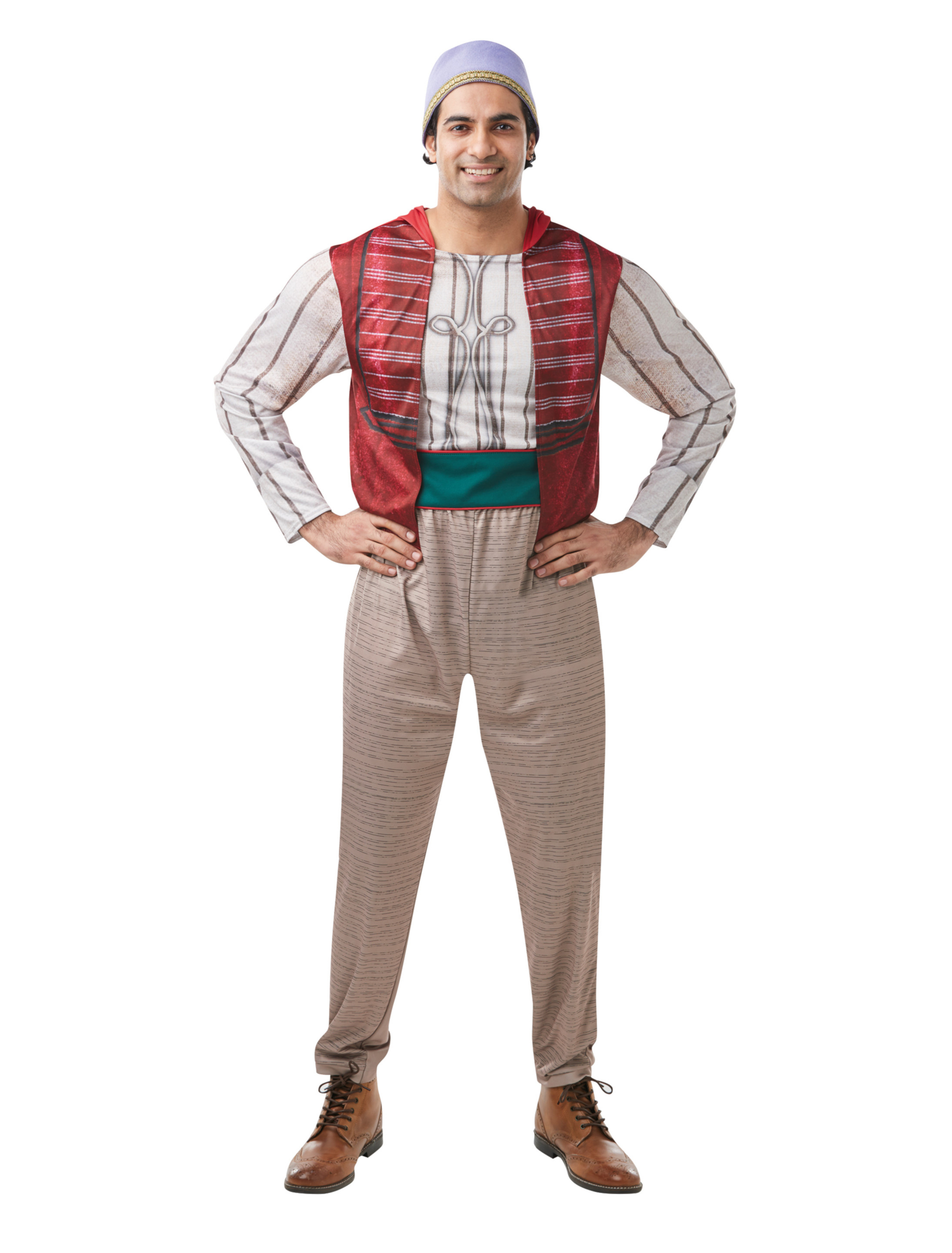 Aladdin Herren 3-tlg. beige/rot Standard - STD