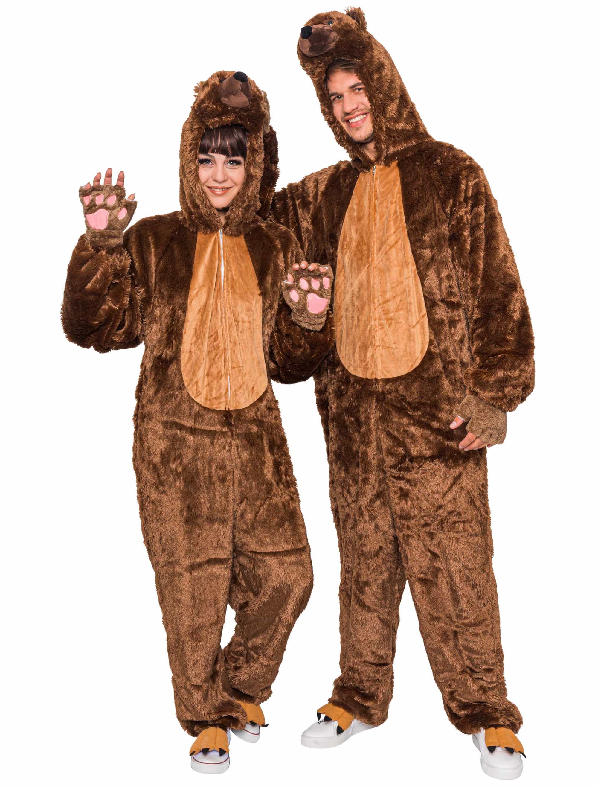 Overall Braunbär Plüsch Herren braun 50-52