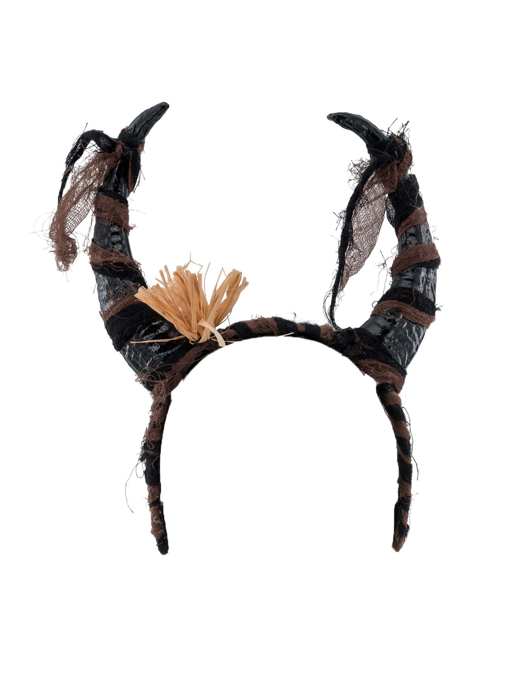 Haarreif Voodoo-Hörner schwarz/braun
