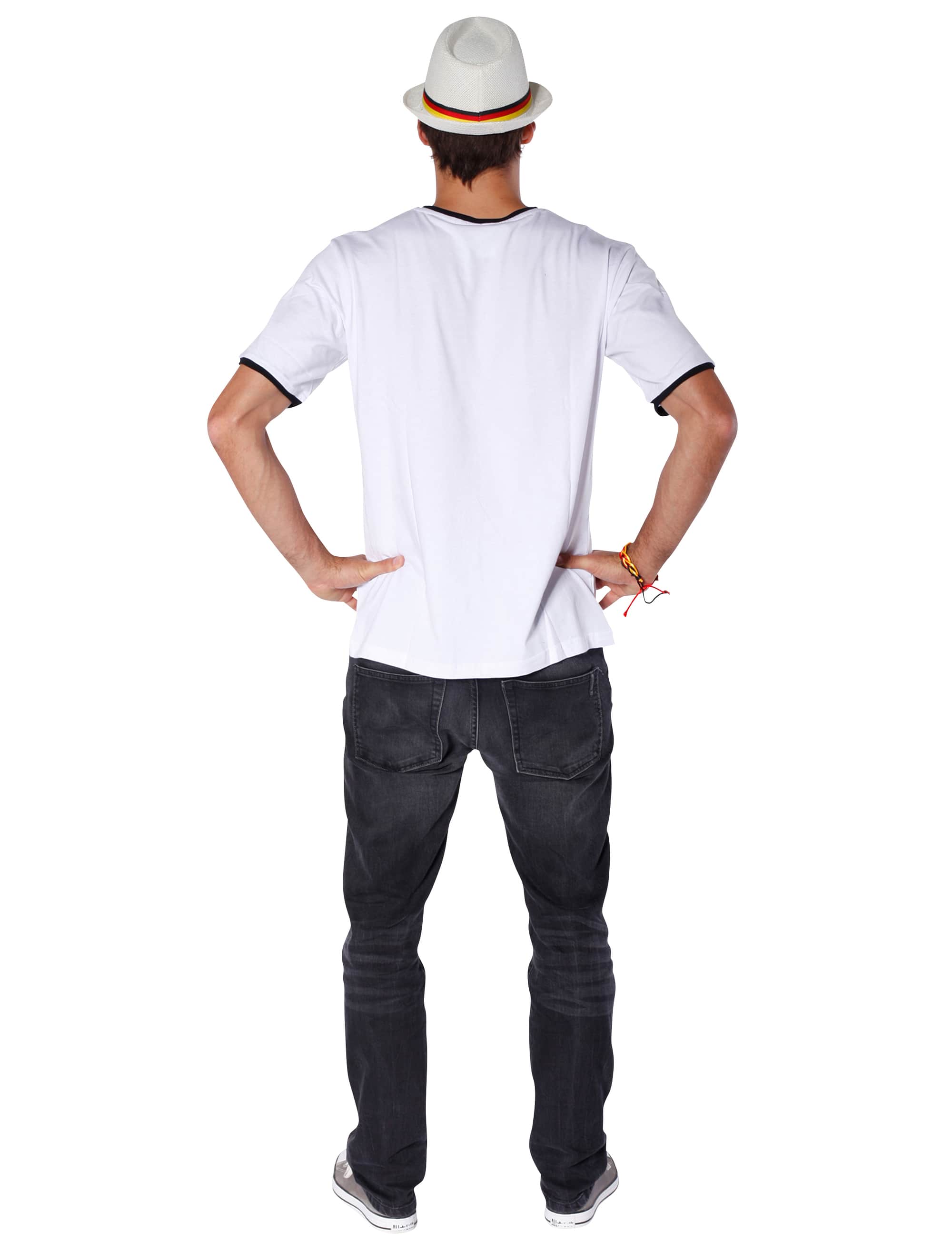 T-Shirt Deutschland Sterne Herren weiß S