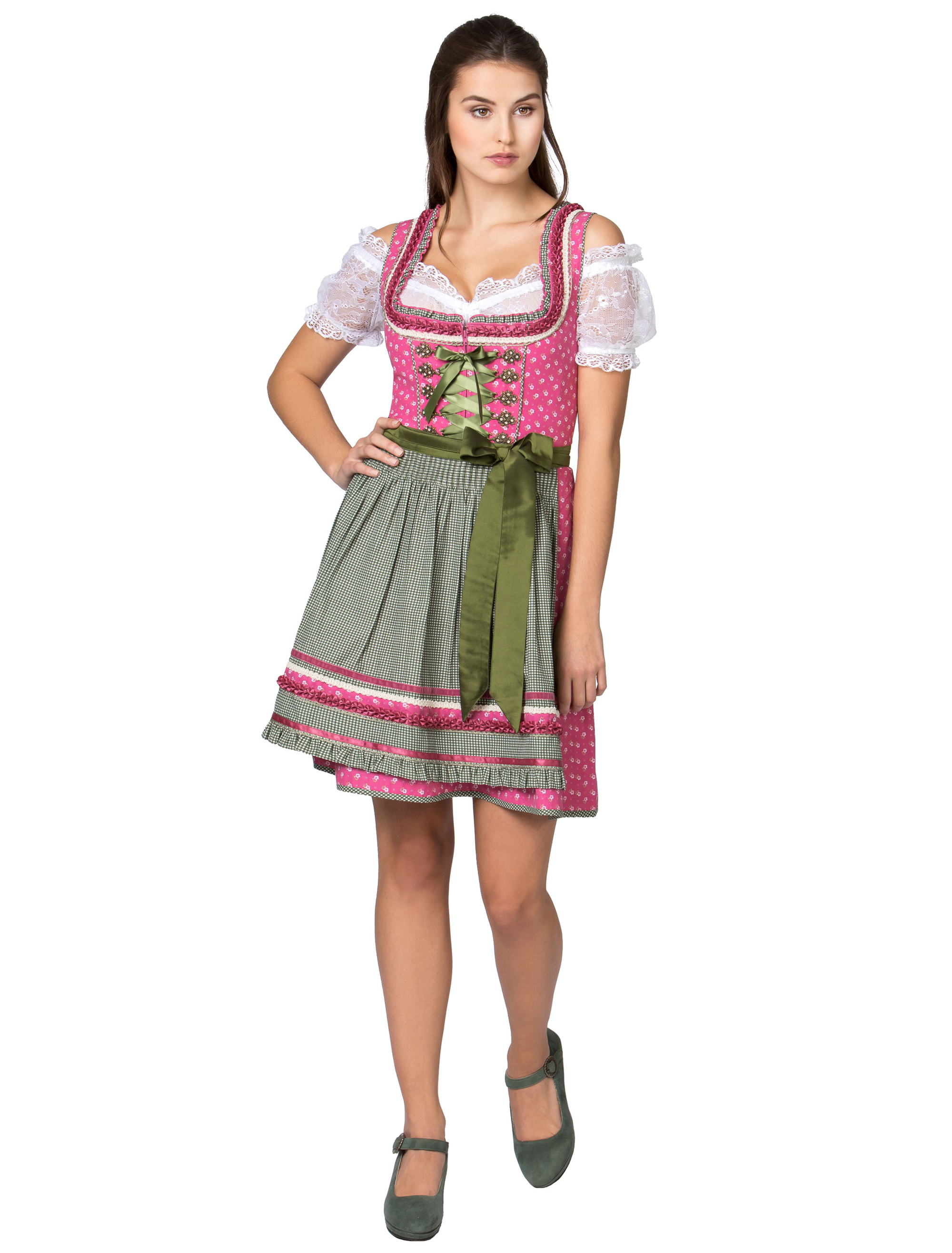 Dirndl Martina Damen pink/grün 36