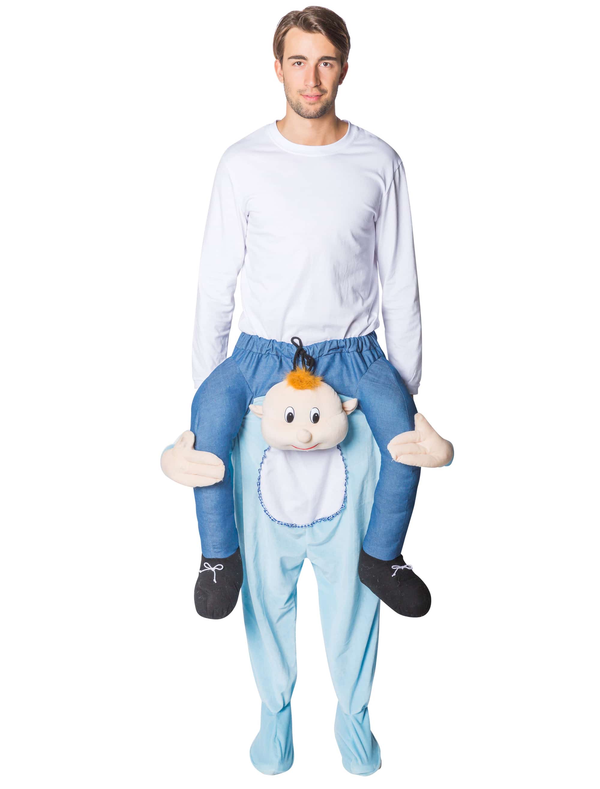 Kostüm Huckepack Baby hellblau one size