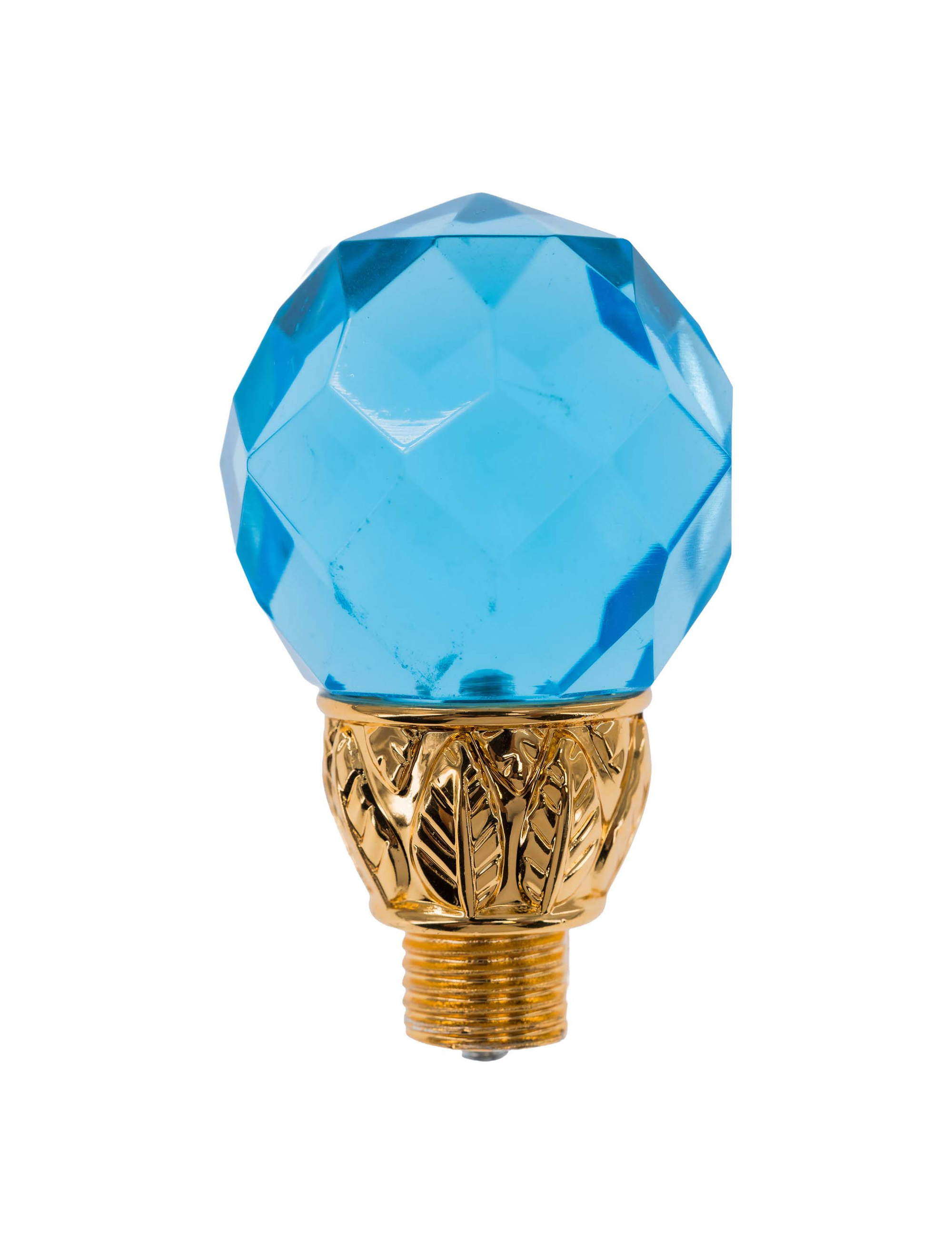 Gehstock mit Diamant gold/blau