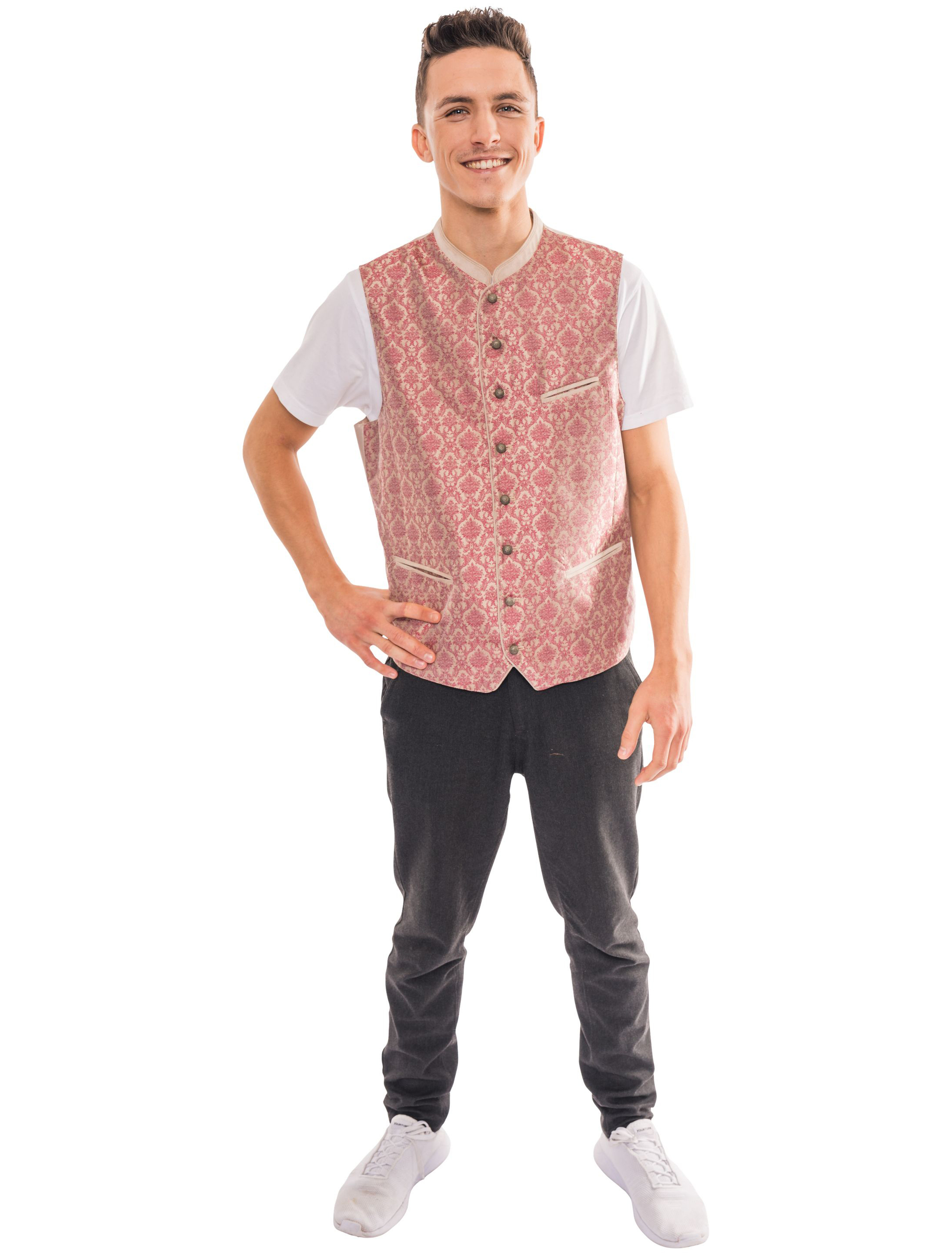 Trachtenweste Silvestro Herren rosa 46