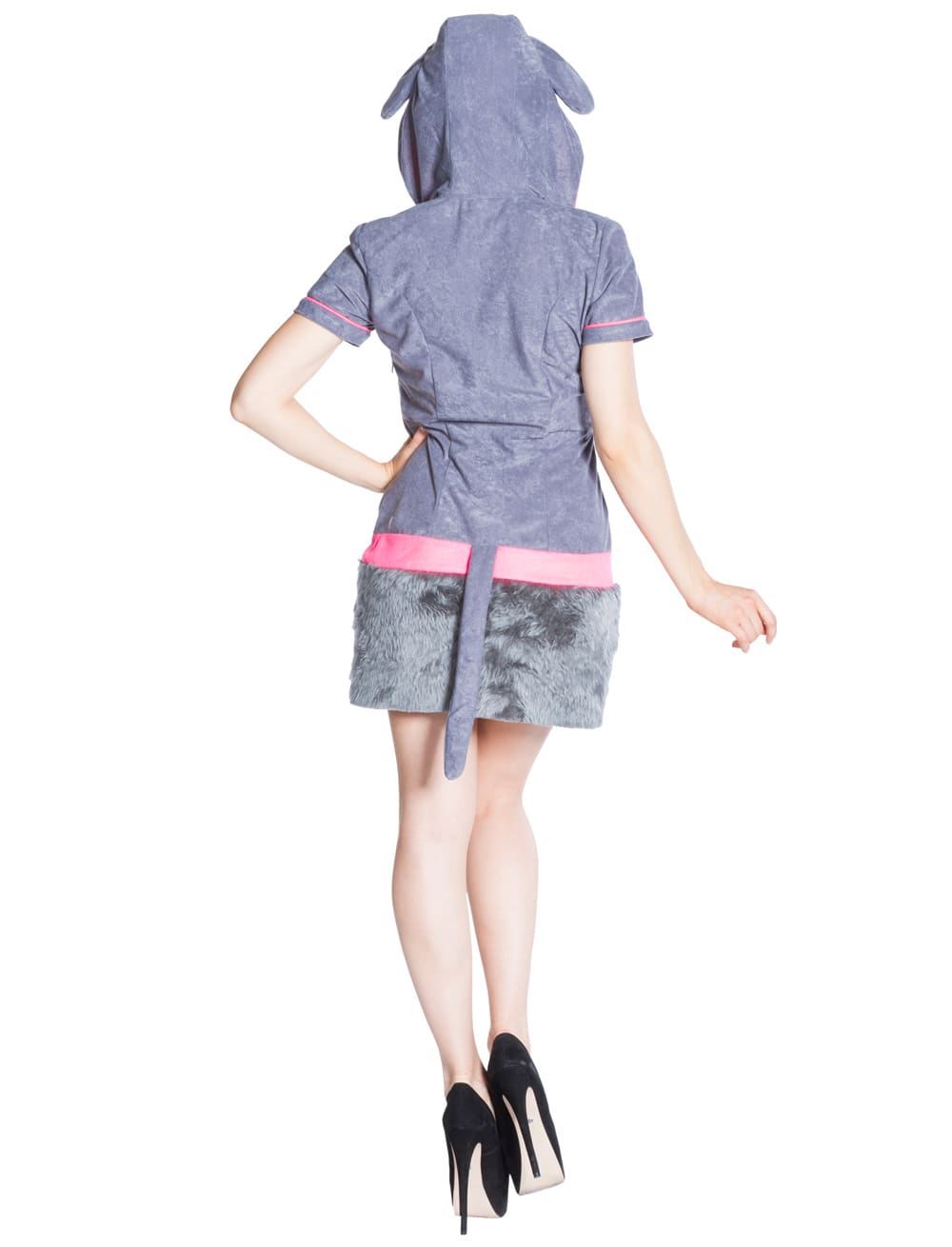 Kleid Maus Damen grau/rosa 42