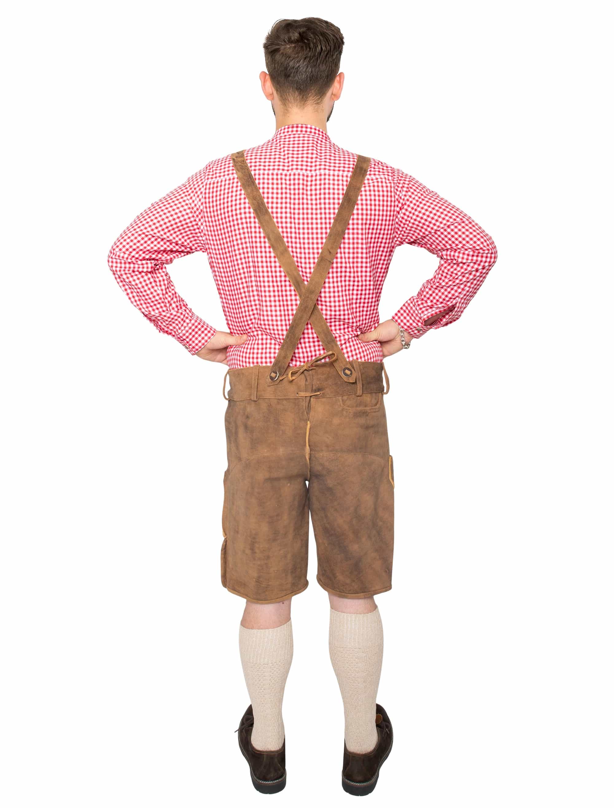 Lederhose kurz Reh Herren hellbraun M