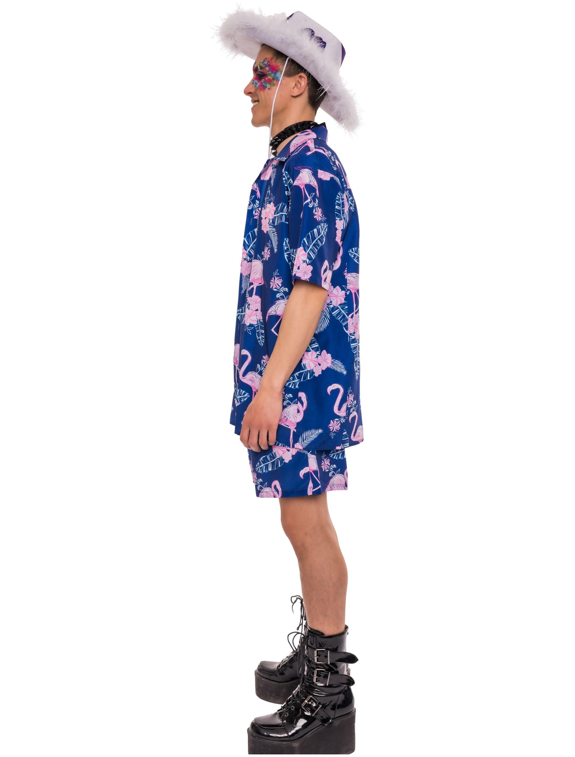 Set Hawaii 2-tlg. Print Herren blau M