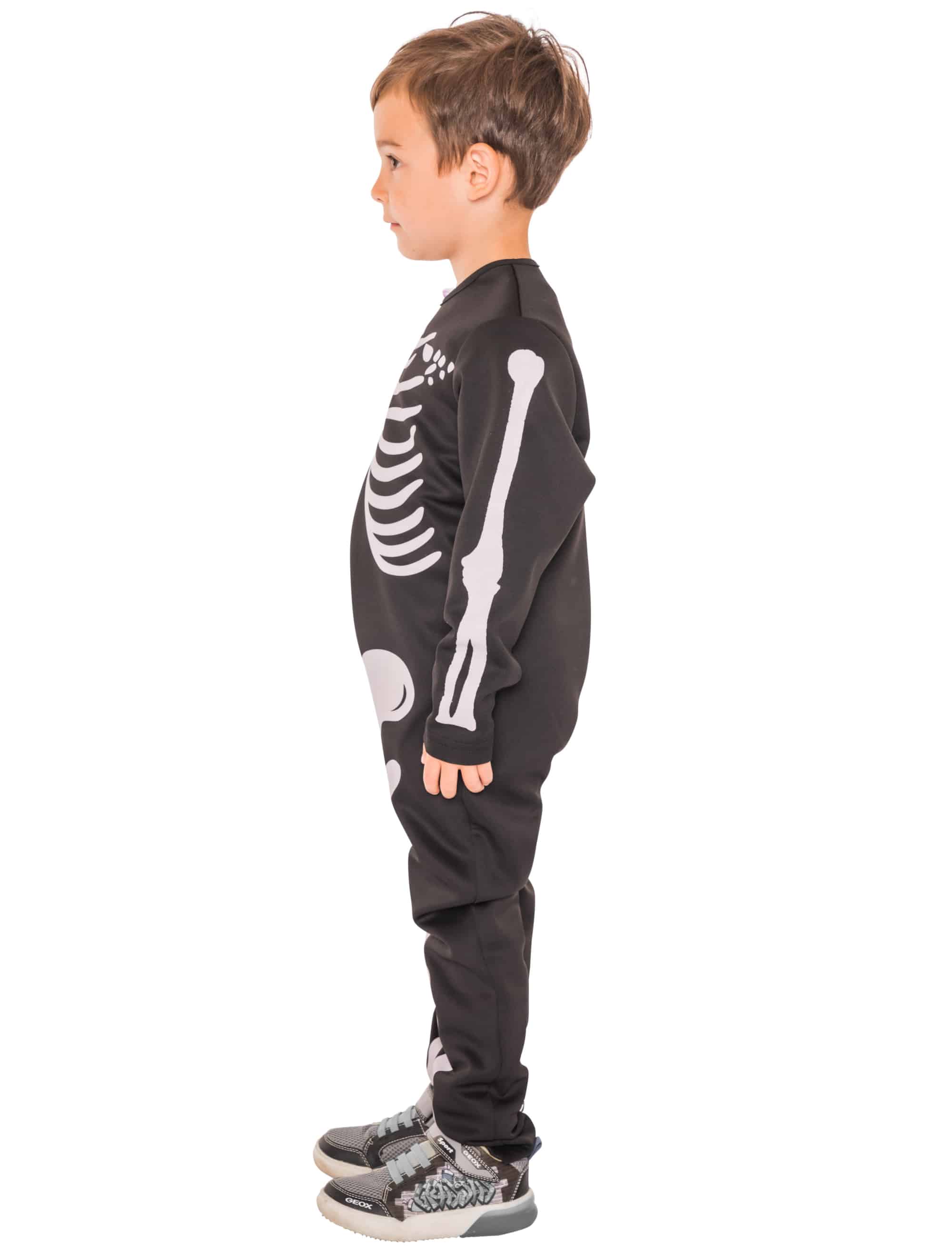 Overall Kinder mit Skelett schwarz 128