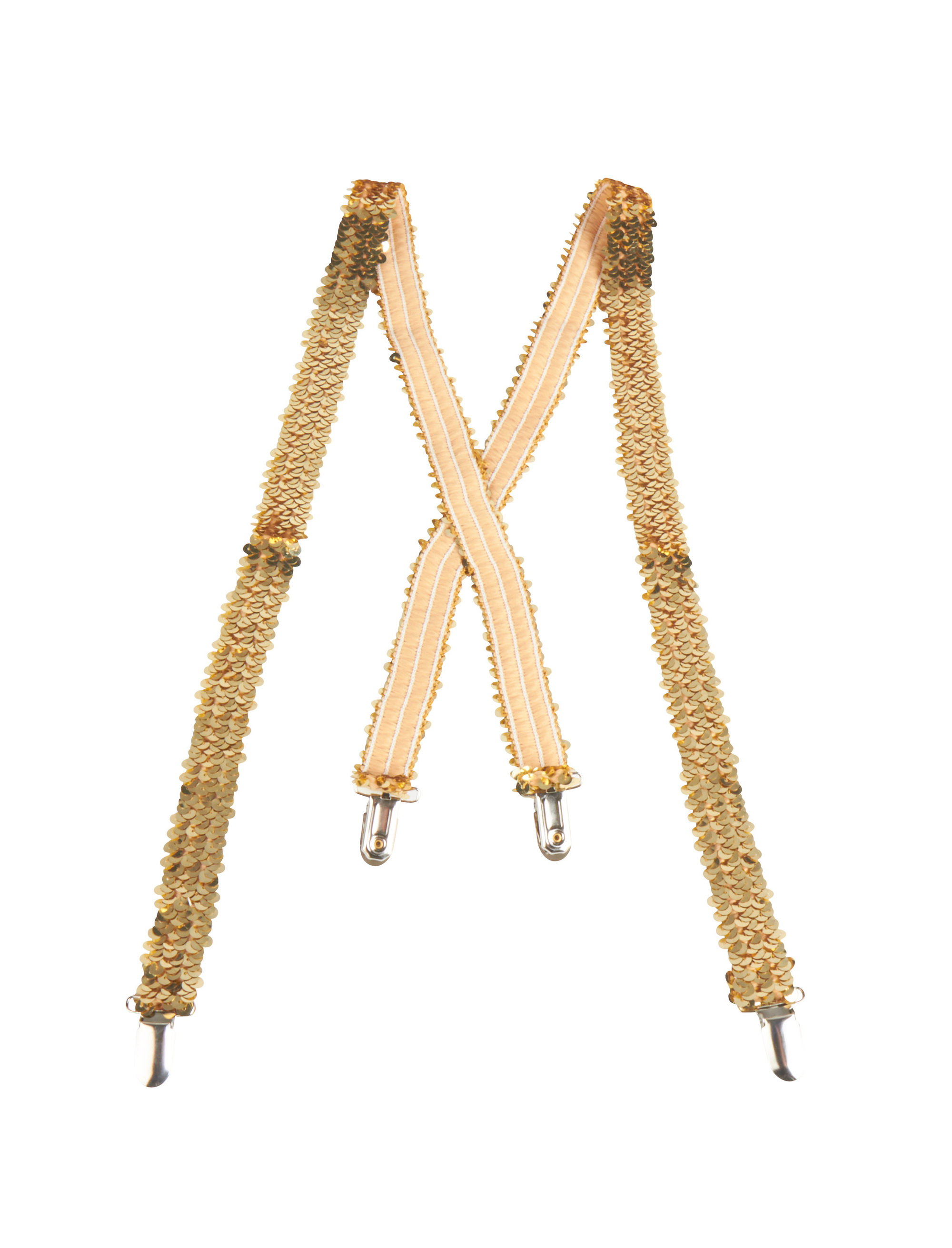 Hosenträger Pailletten gold