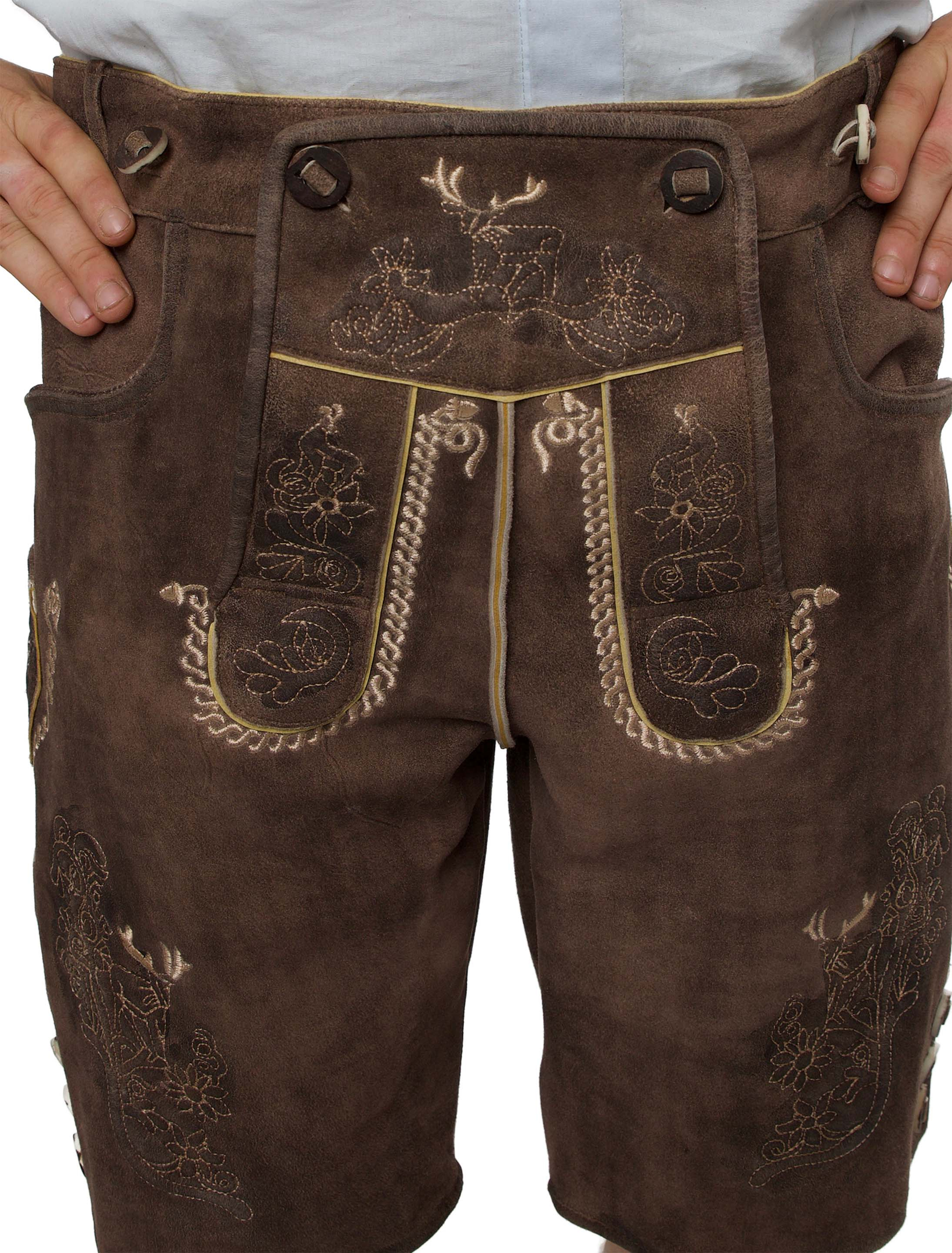 Lederhose Leo Herren braun 3XL
