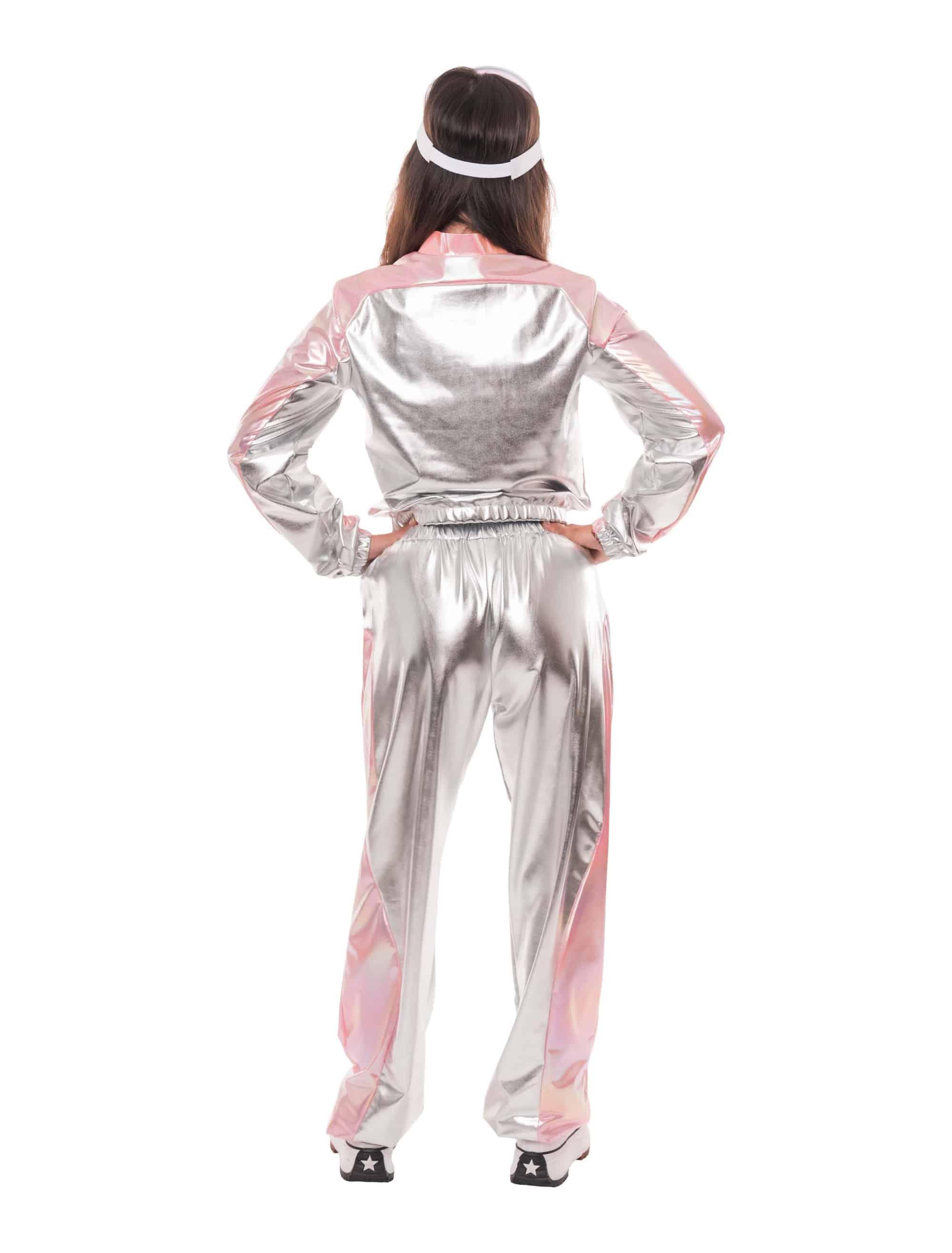 Jogginganzug metallic 2-tlg. Damen silber XXS/XS