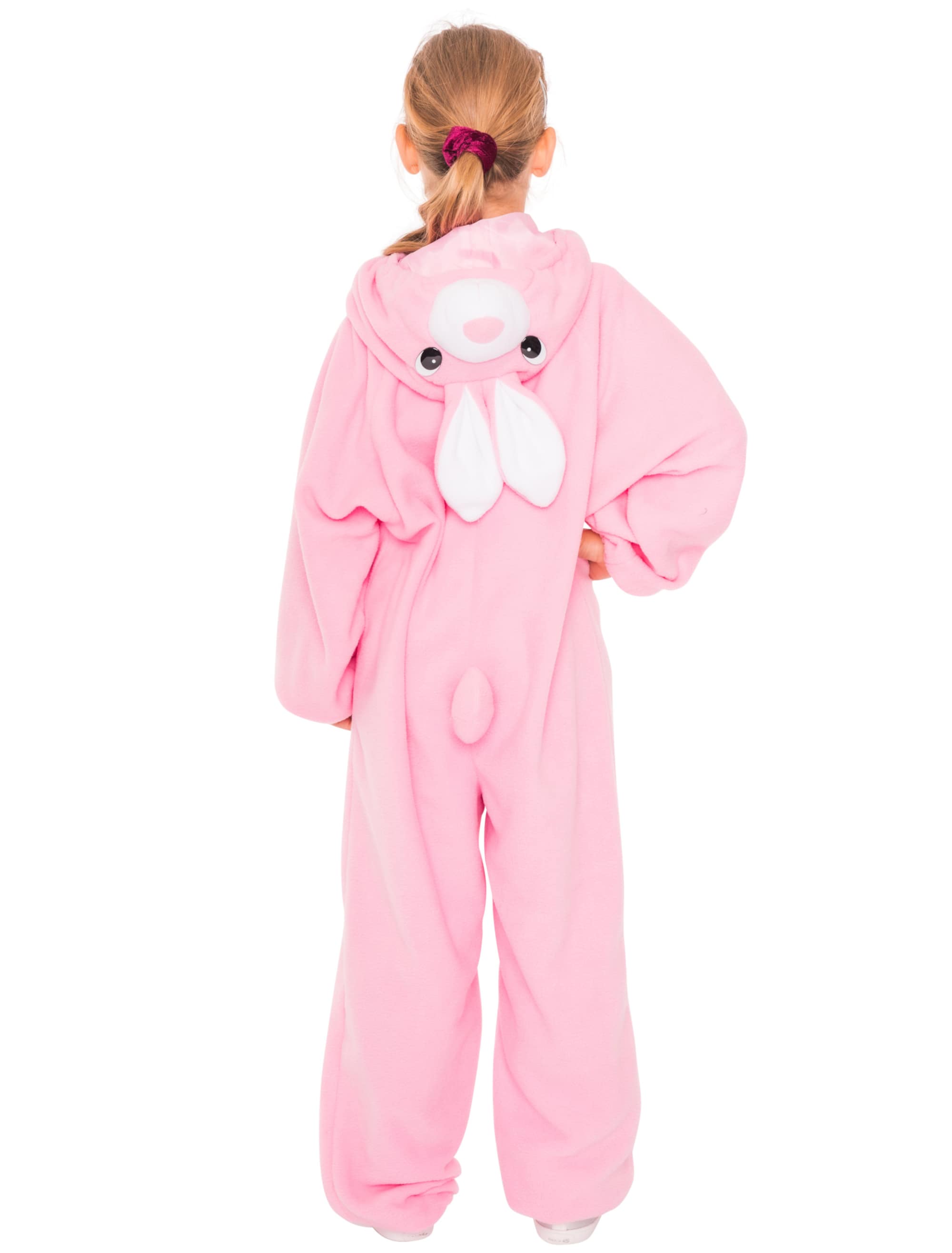 Overall Plüsch Hase rosa 116-128