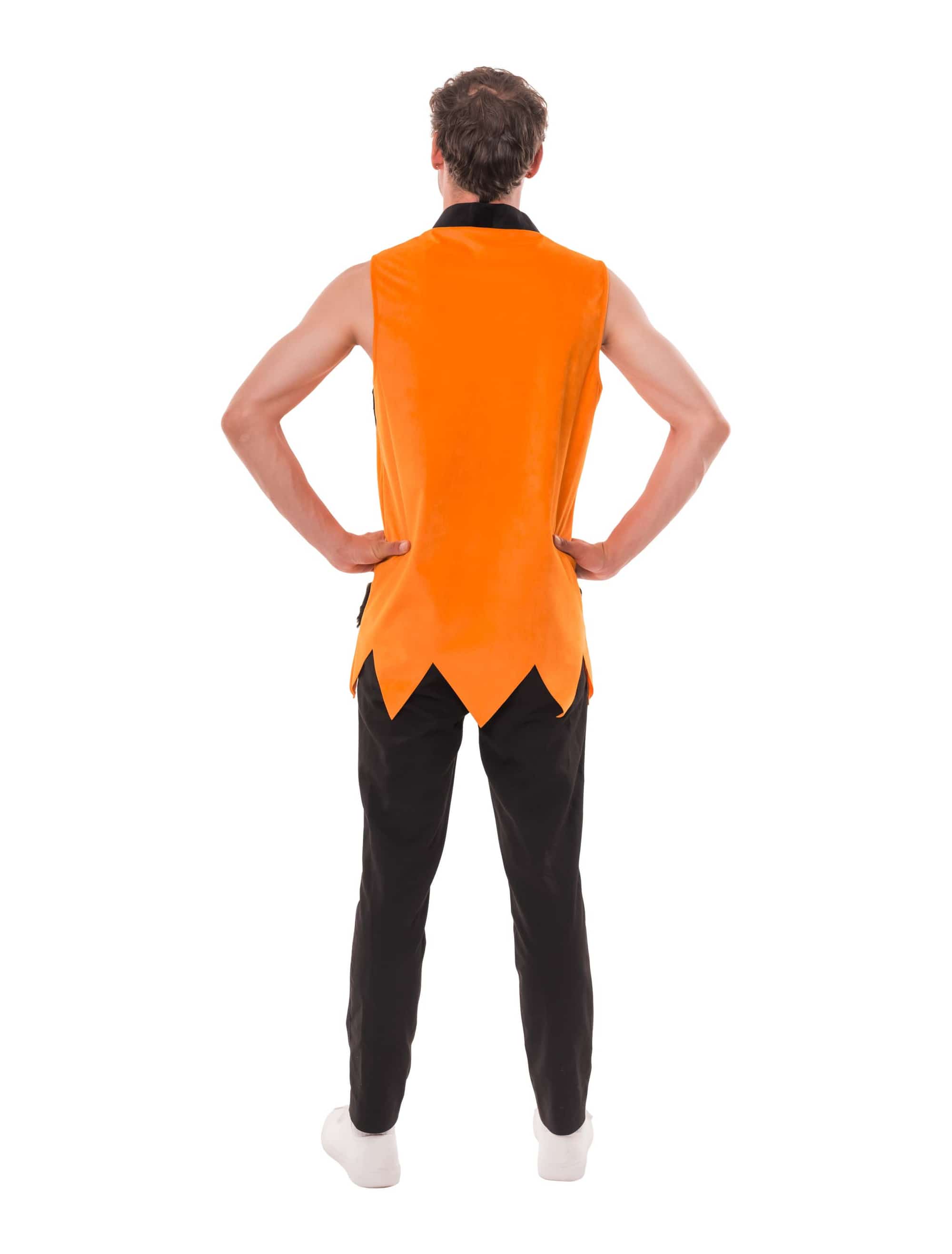 Kostüm Steinzeitmann 2-tlg. orange/schwarz S/M