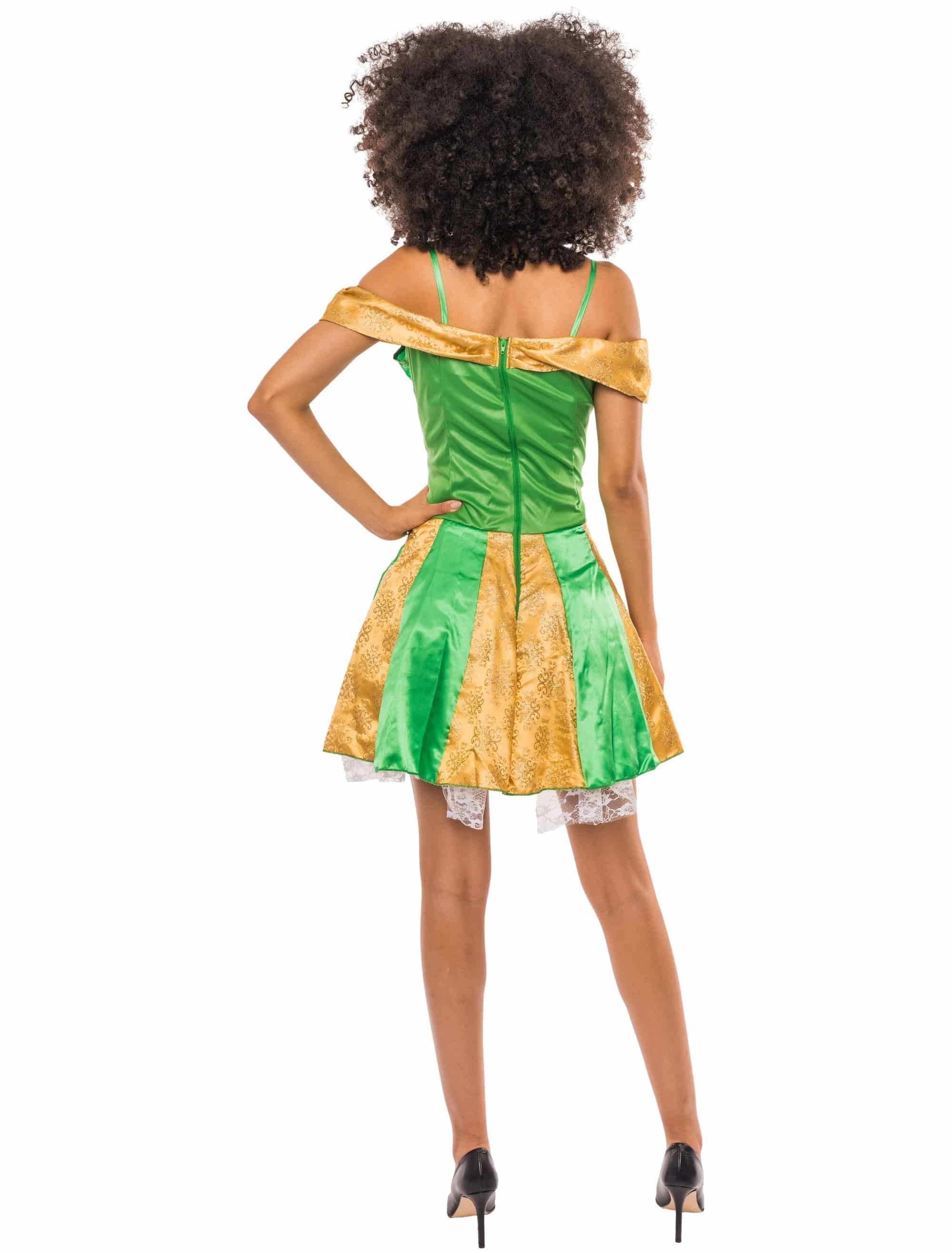 Kleid Frosch Damen grün/gold 36