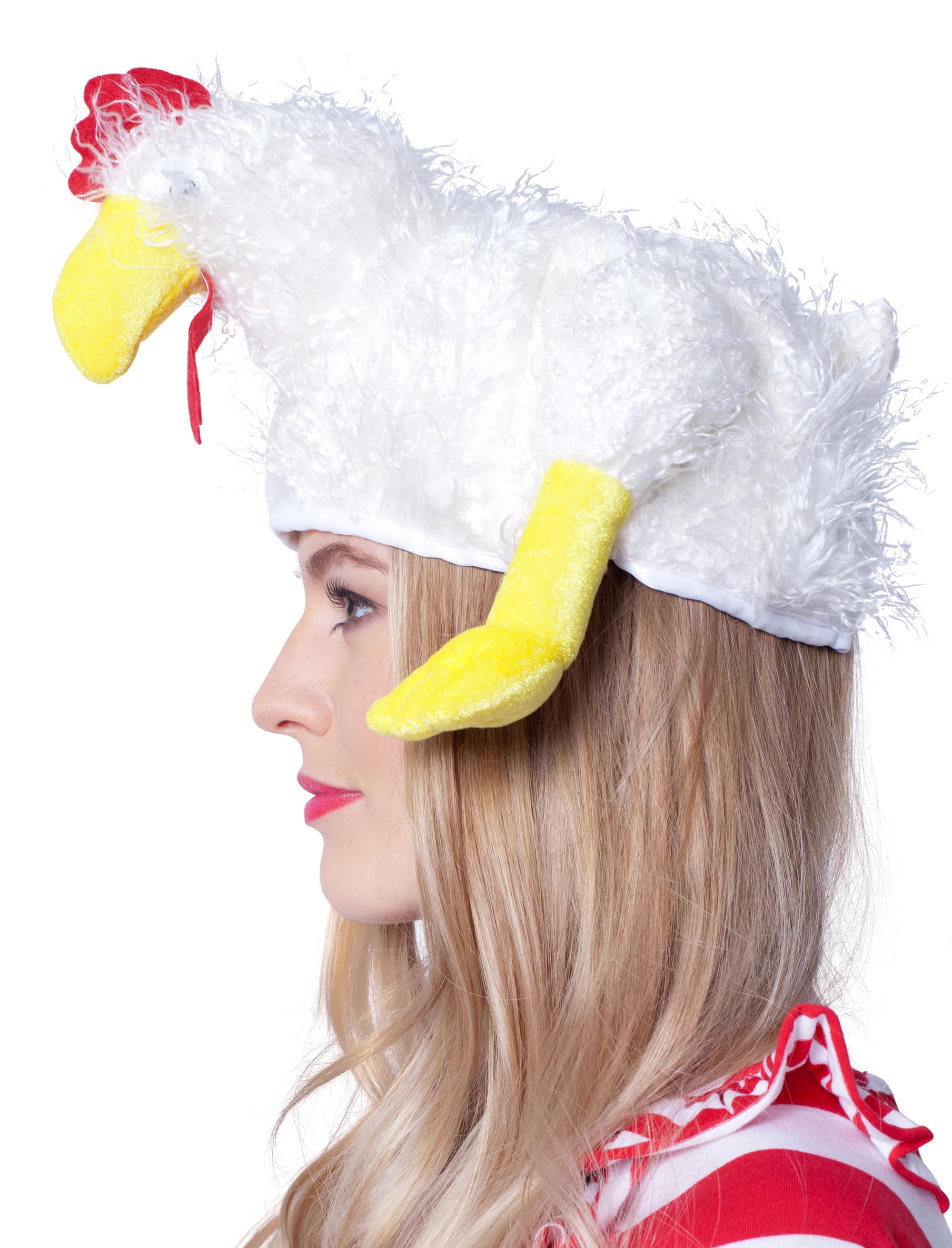 Mütze Huhn Plüsch