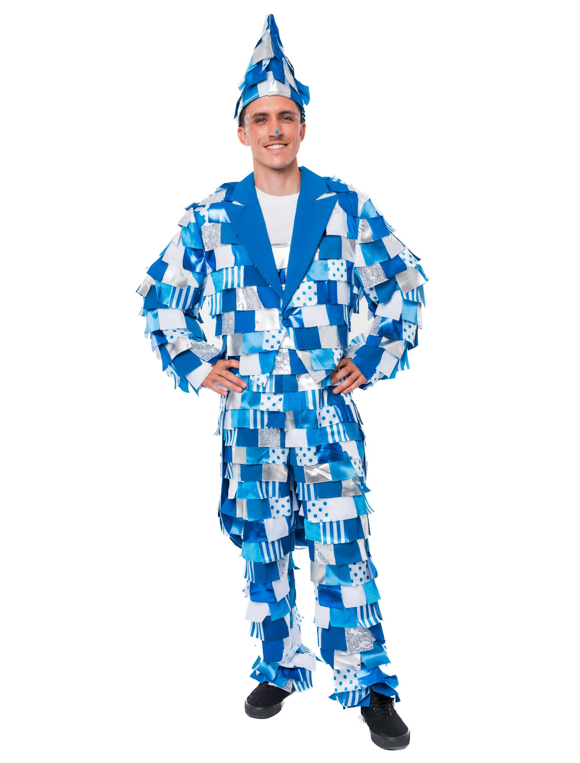 Lappenfrack deluxe Herren blau/weiß 50
